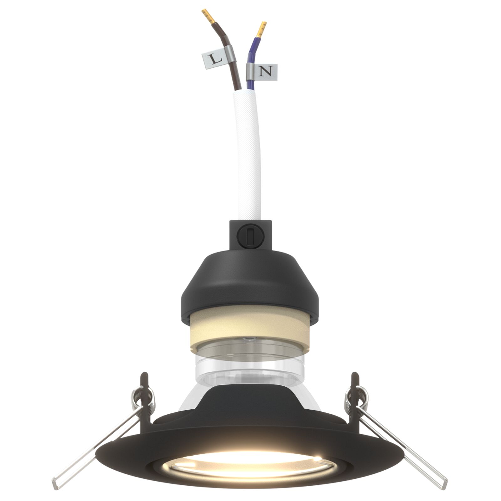 Lámpák 24 darabos szett fekete műanyag 9 cm modern