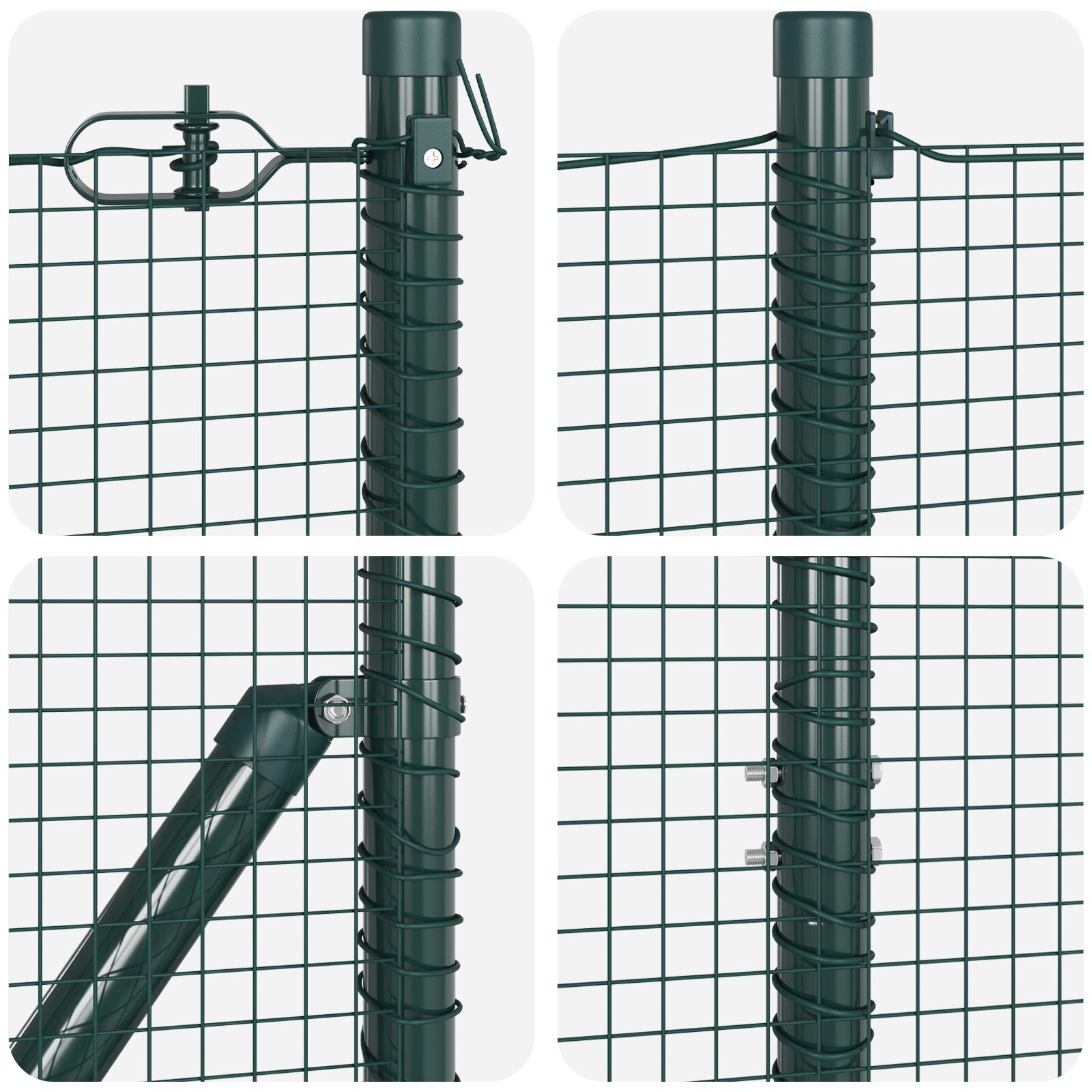 Hegesztett drótkerítés 13 flangált poszttal zöld 1,2x50 m acél Hegesztett drótkerítés 13 flangált poszttal zöld 1,2x50 m acél