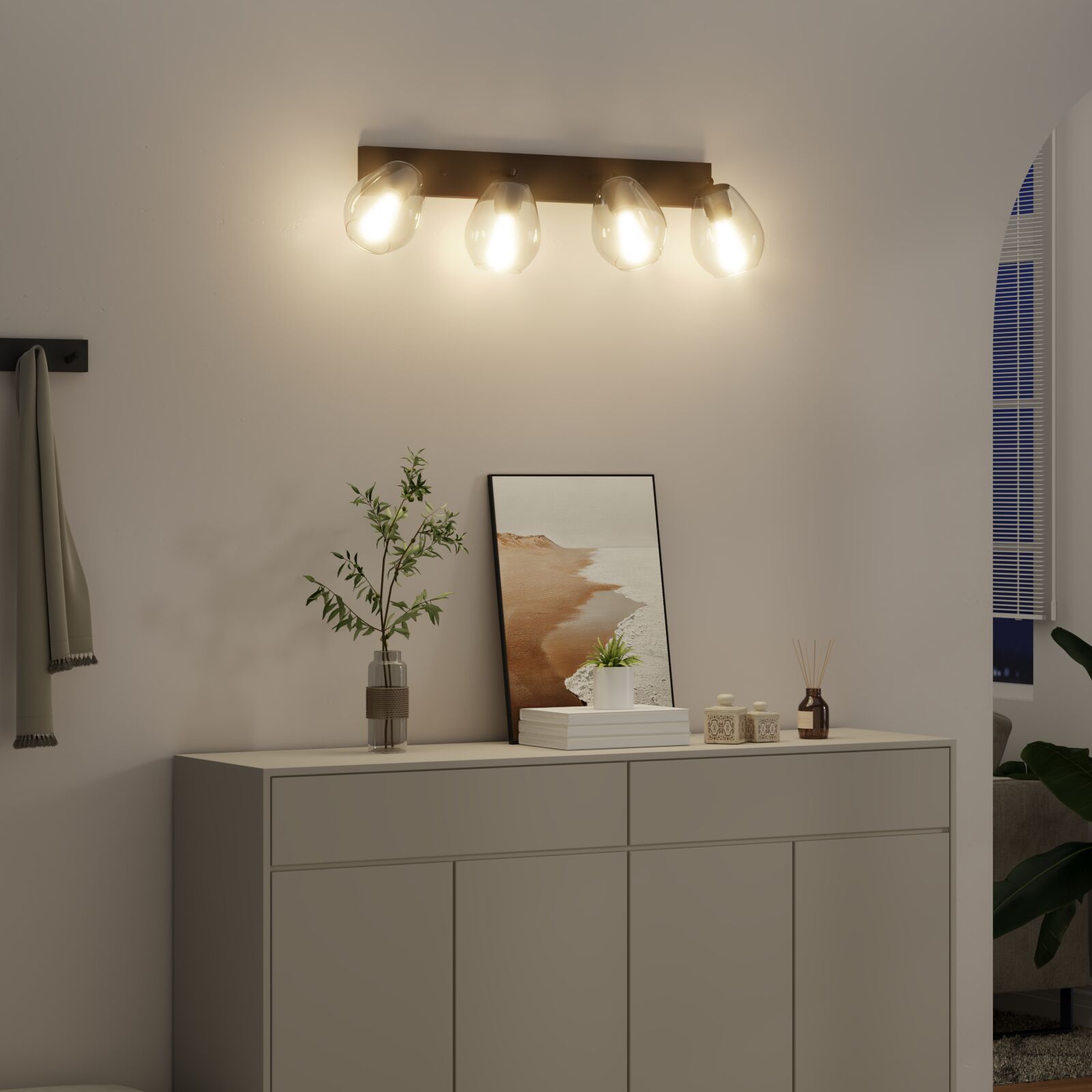 Mennyezeti világítás állítható üveg lámpabúrával antracit e27