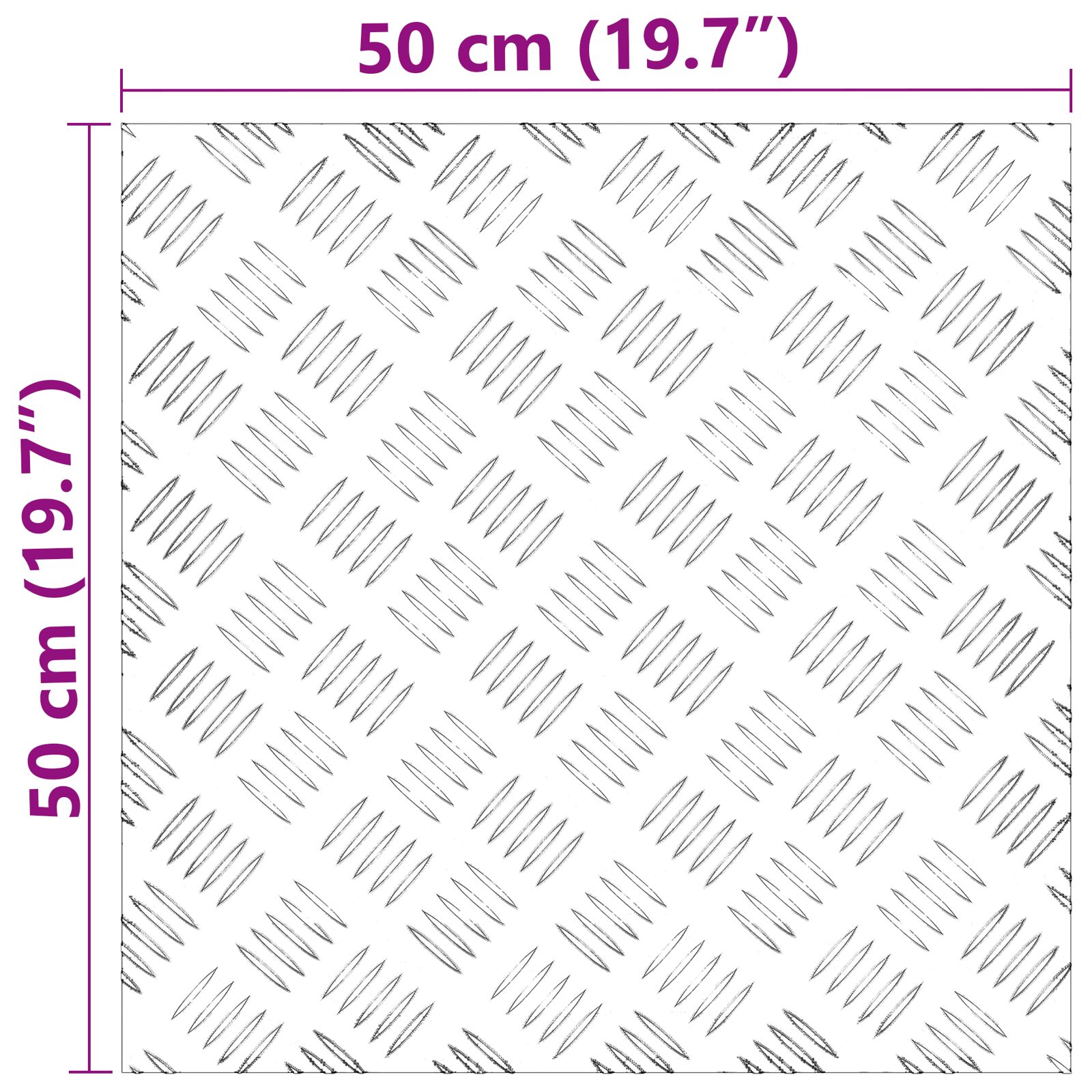 Alumínium rácspaneleket 4 db csúszásmentes 50x50 cm Alumínium rácspaneleket 4 db csúszásmentes 50x50 cm
