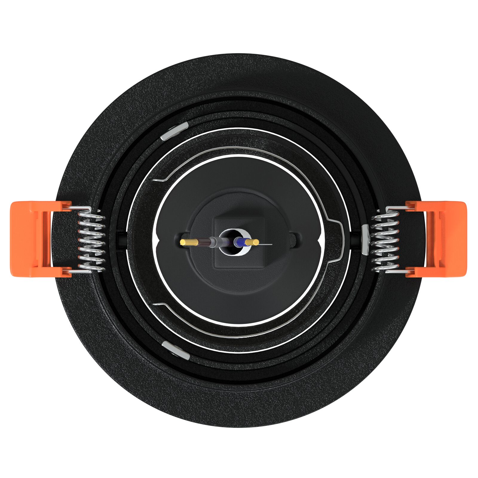 Belógó spotlámpák 6 db kerek gu10 fekete ø91 mm