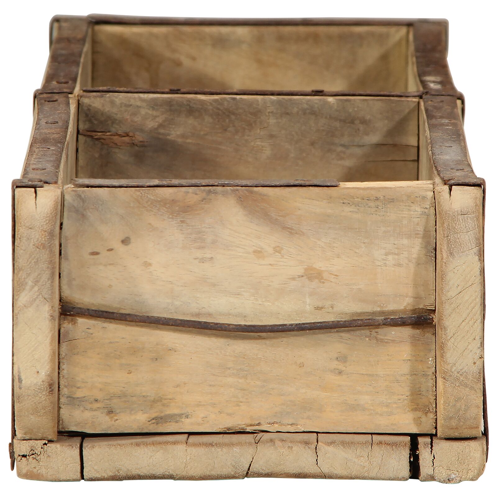 Tálcák 4 db 60,5x15x9 cm tömör fa újrahasznosított