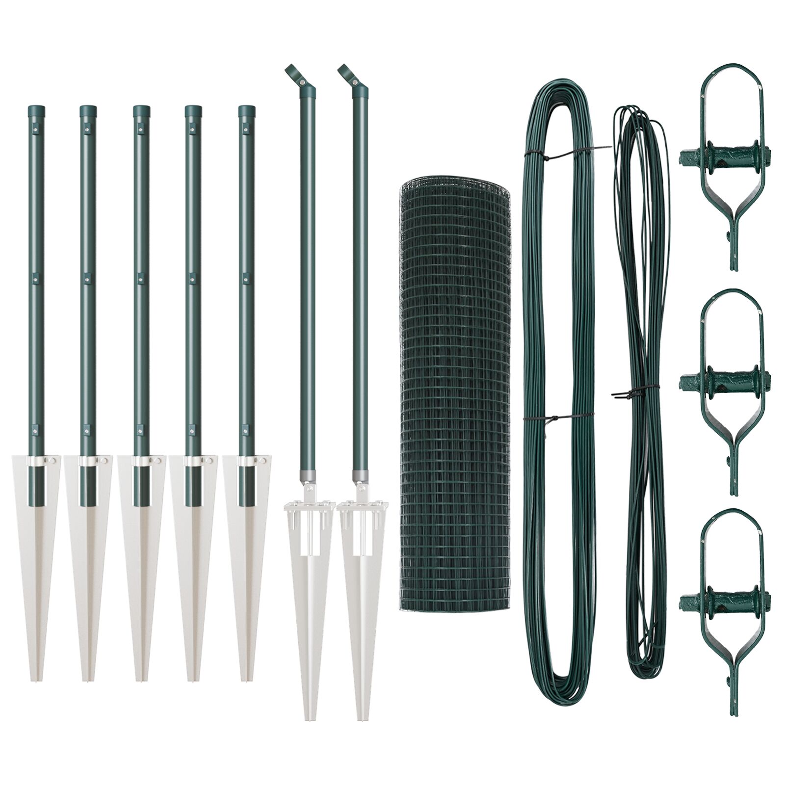 Hegesztett drótkerítés 7 cölöpös zöld 0.6x10 m acél