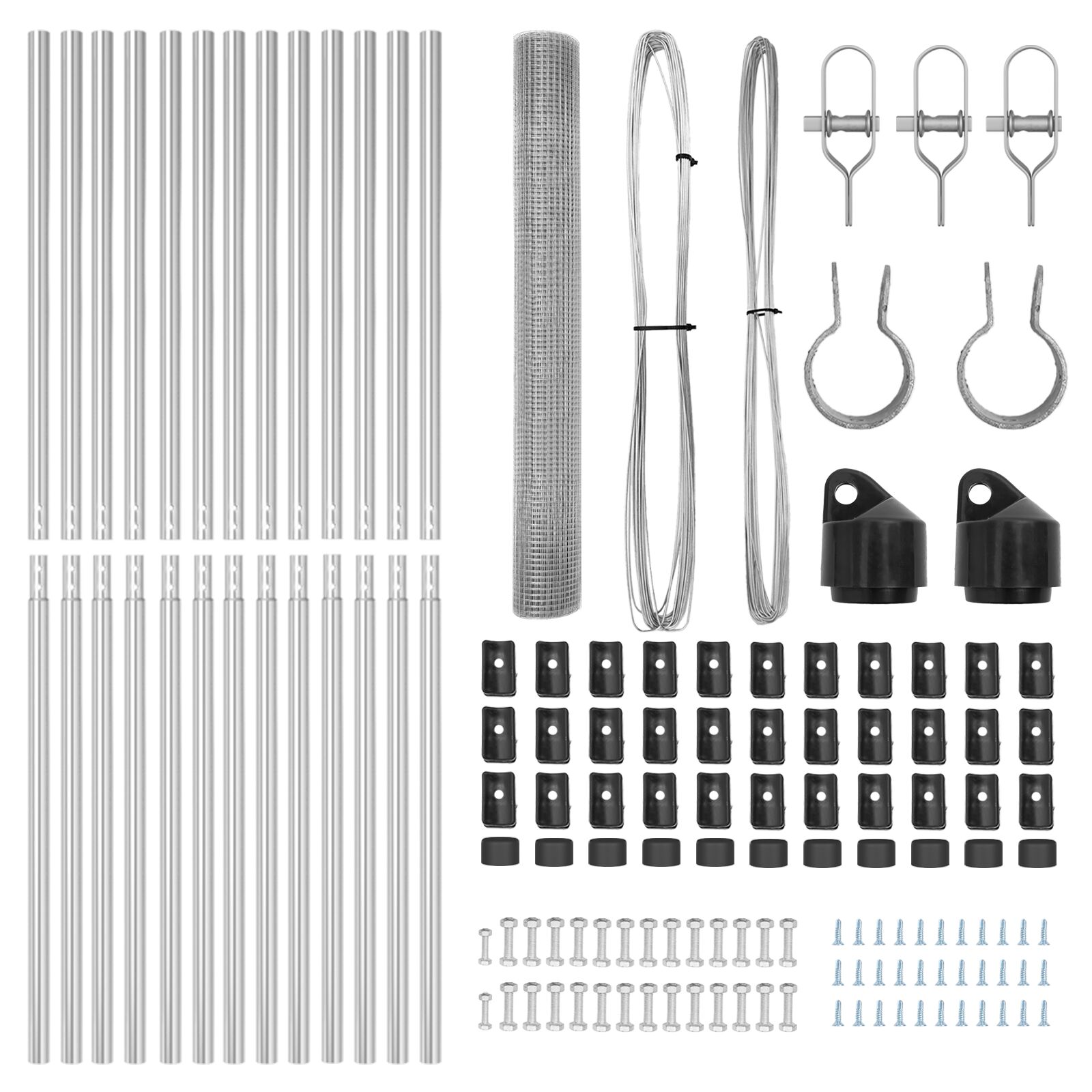 25 m kerítésoszlop készlet 2 db horganyzott acél