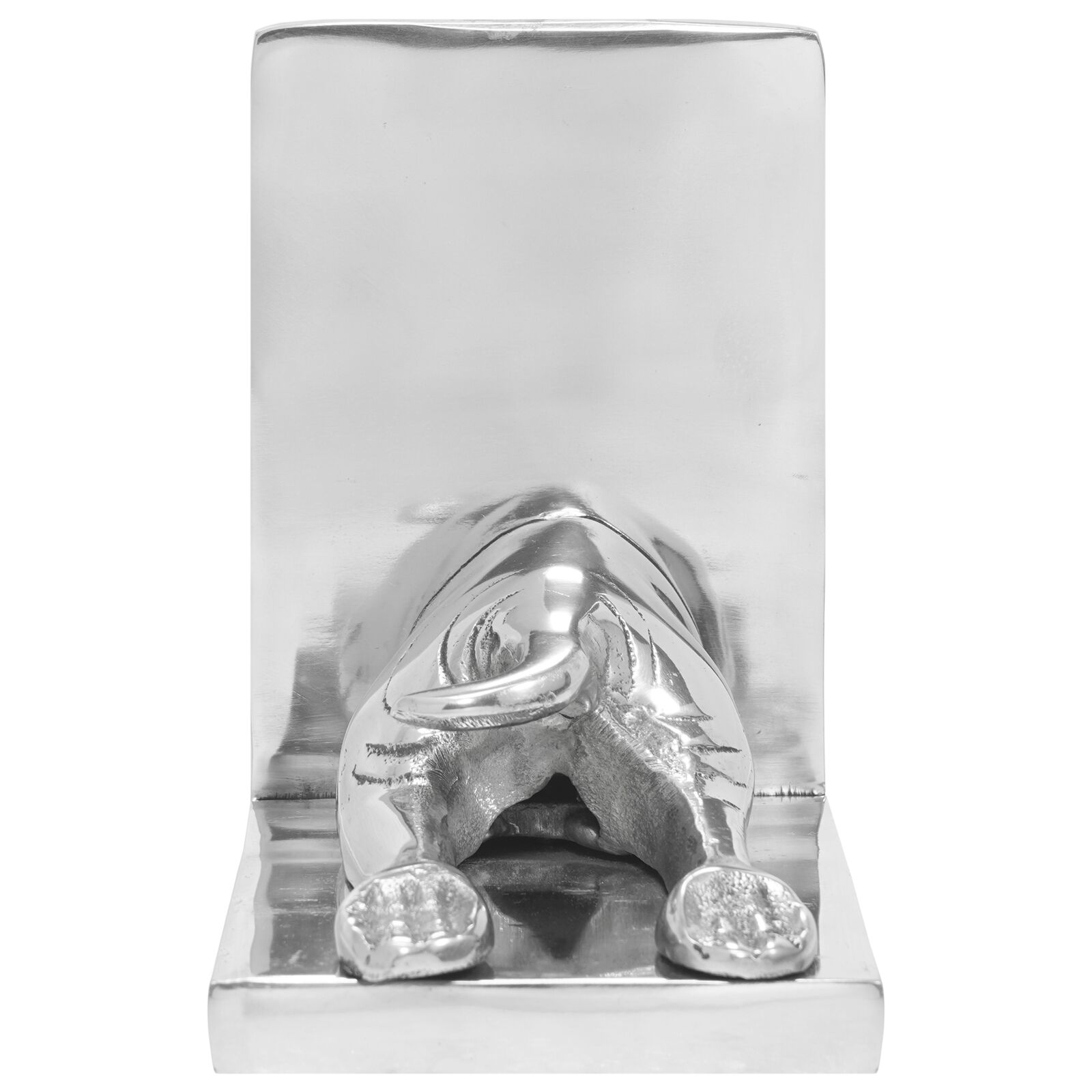 Könyvtámaszok 2 db ezüst 12x15x18 cm alumínium kutya Könyvtámaszok 2 db ezüst 12x15x18 cm alumínium kutya