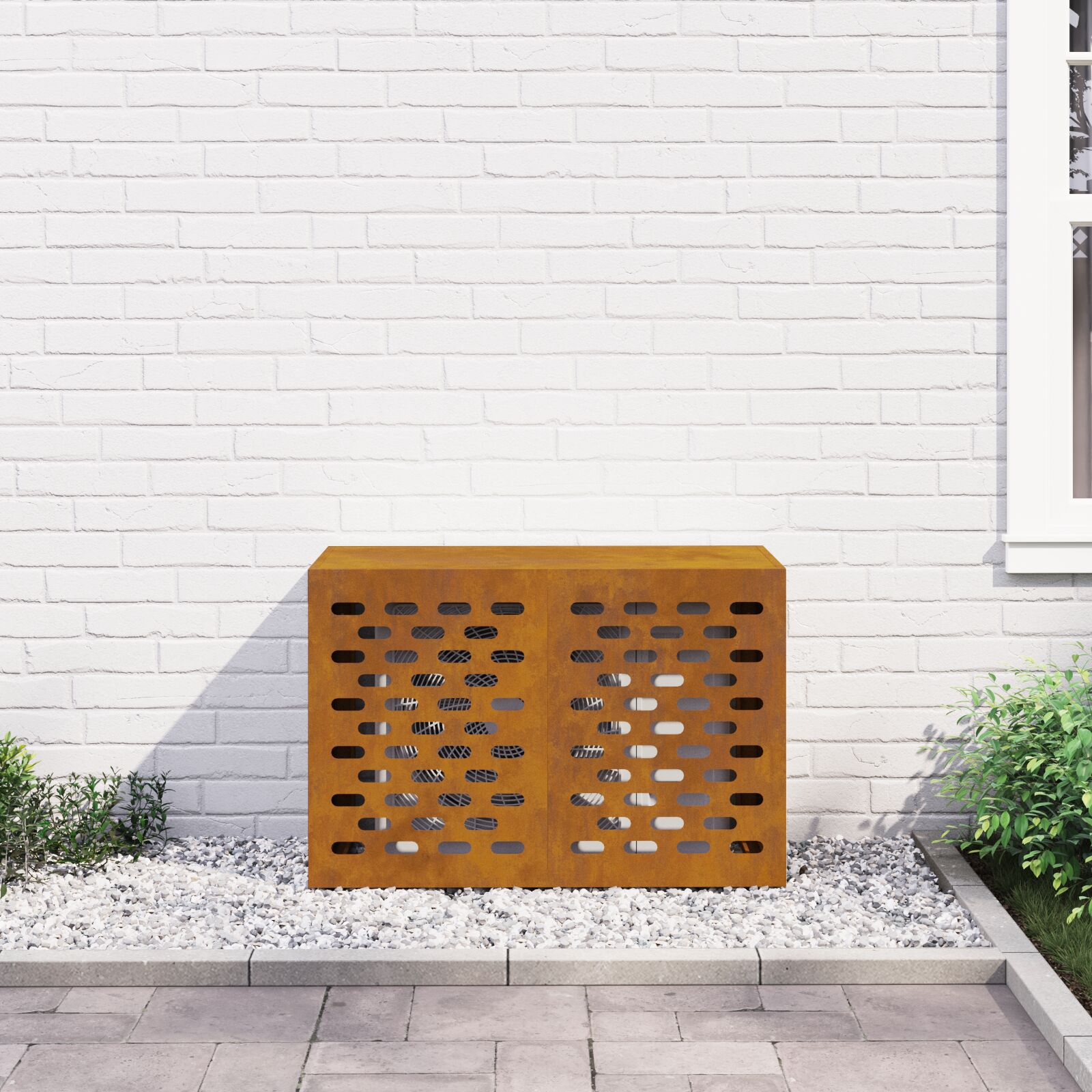 Légkondicionáló fedél 90x40x60 cm időjárásálló acél