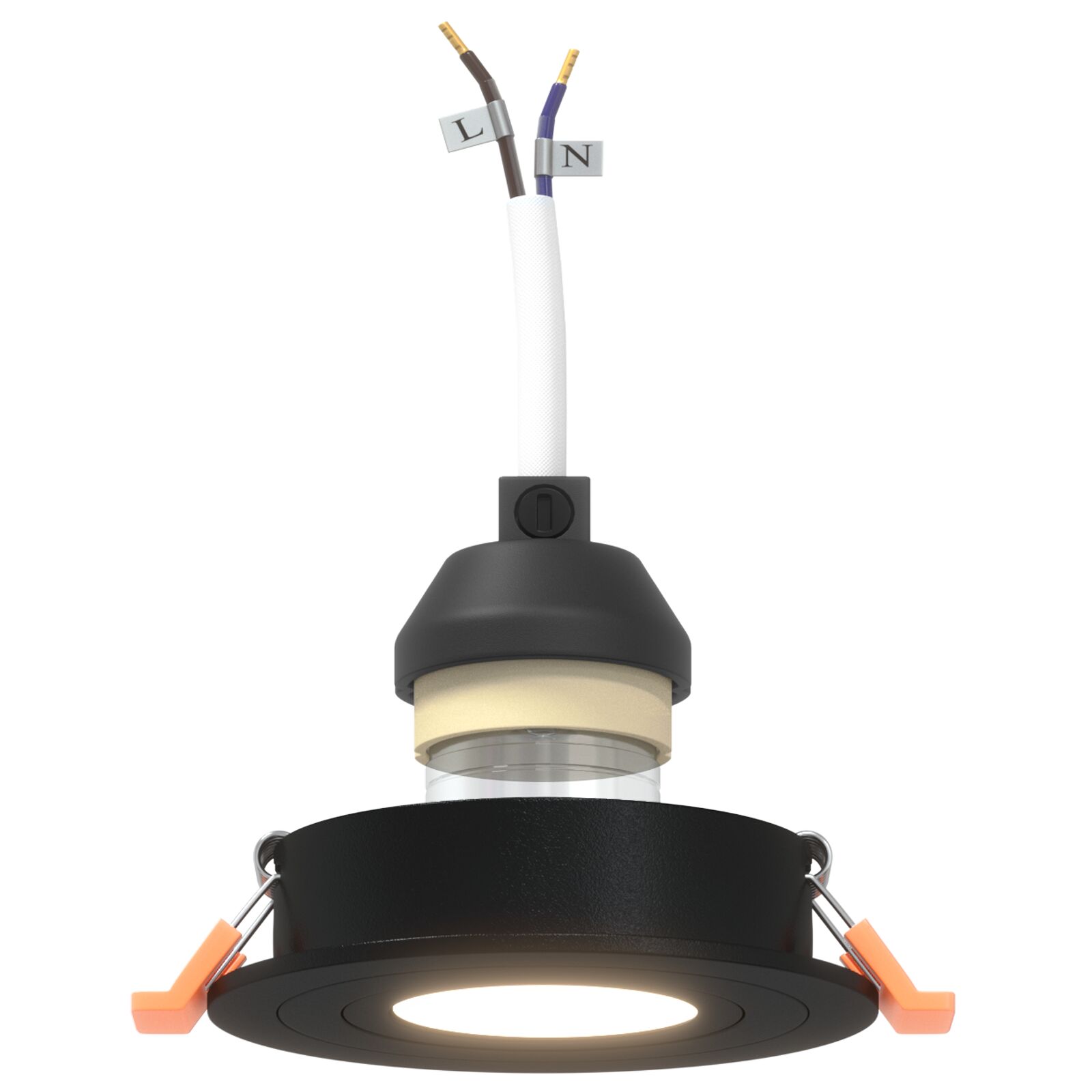 Belógó spotlámpák 6 db kerek gu10 fekete ø91 mm