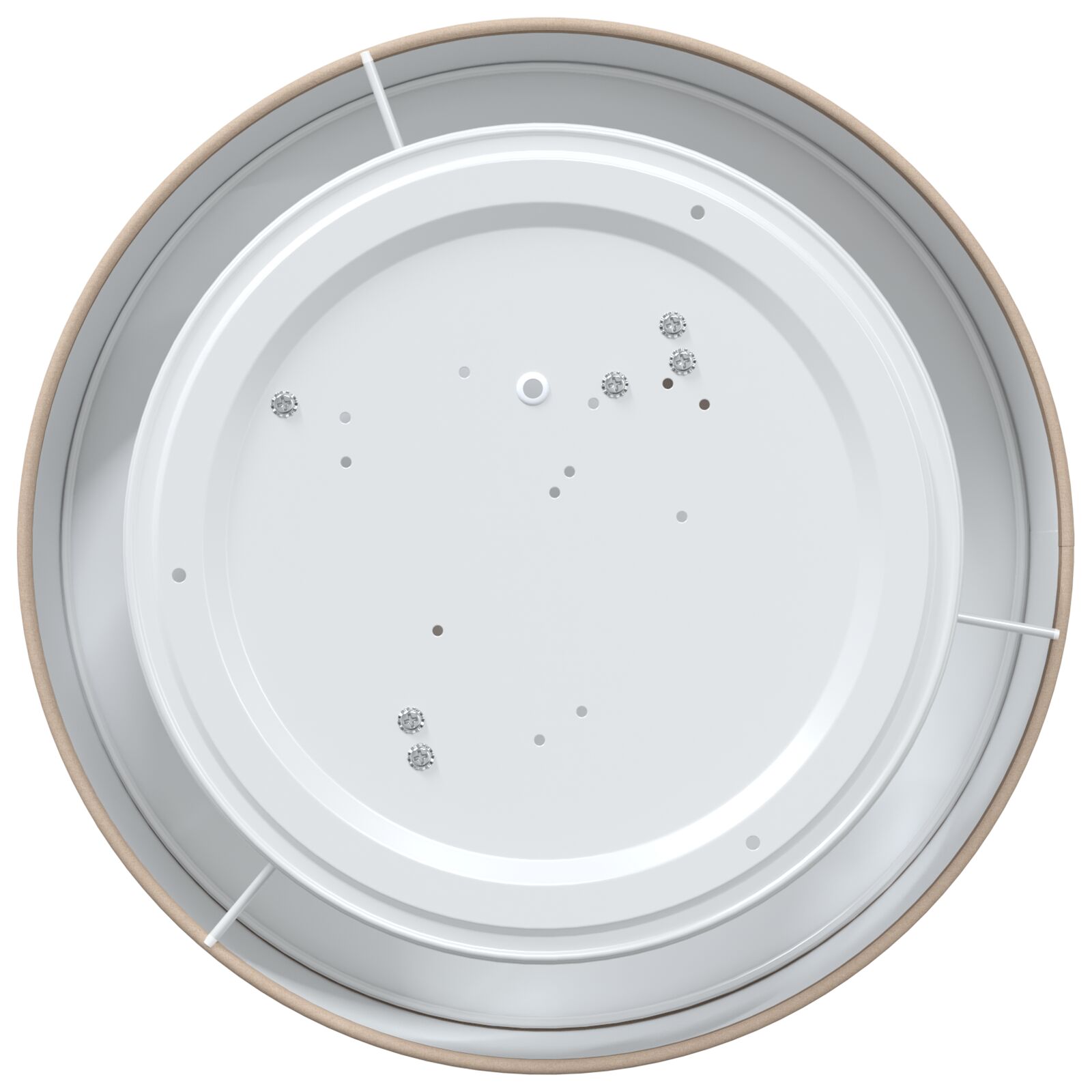Mennyezeti lámpák süllyesztett taupe ø 38 cm szövet e27
