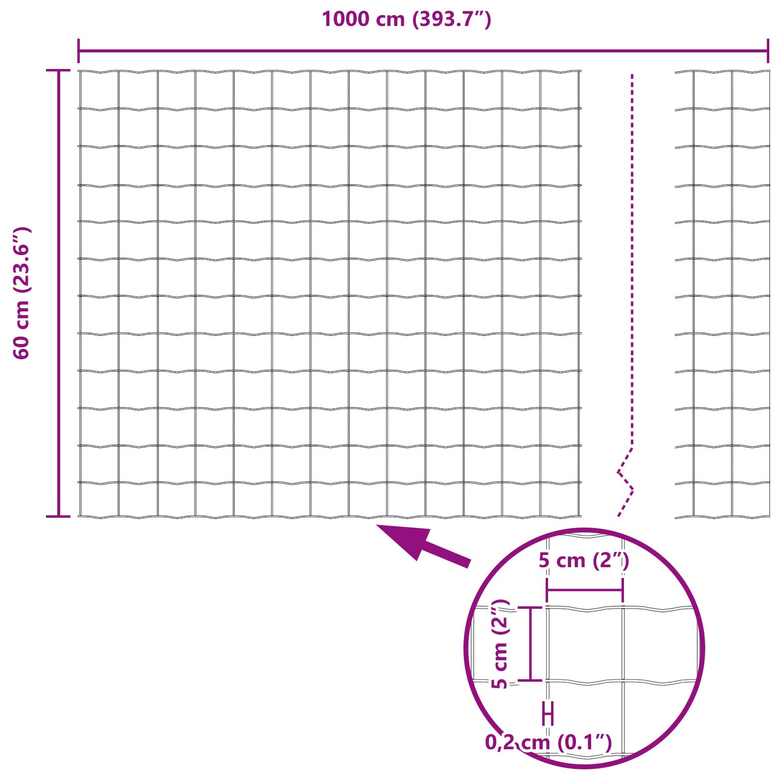 Európai kerítés készlet két elem horganyzott acél 10 x 0.6 m