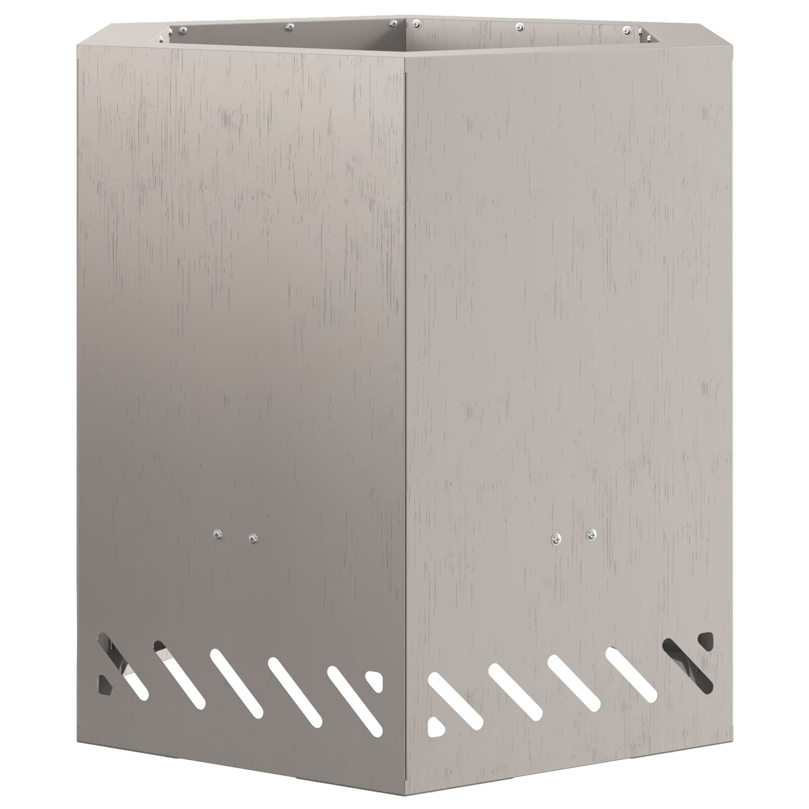 Füstmentes tűzhely hatszögletű 48x48x51 cm időjárásálló acél