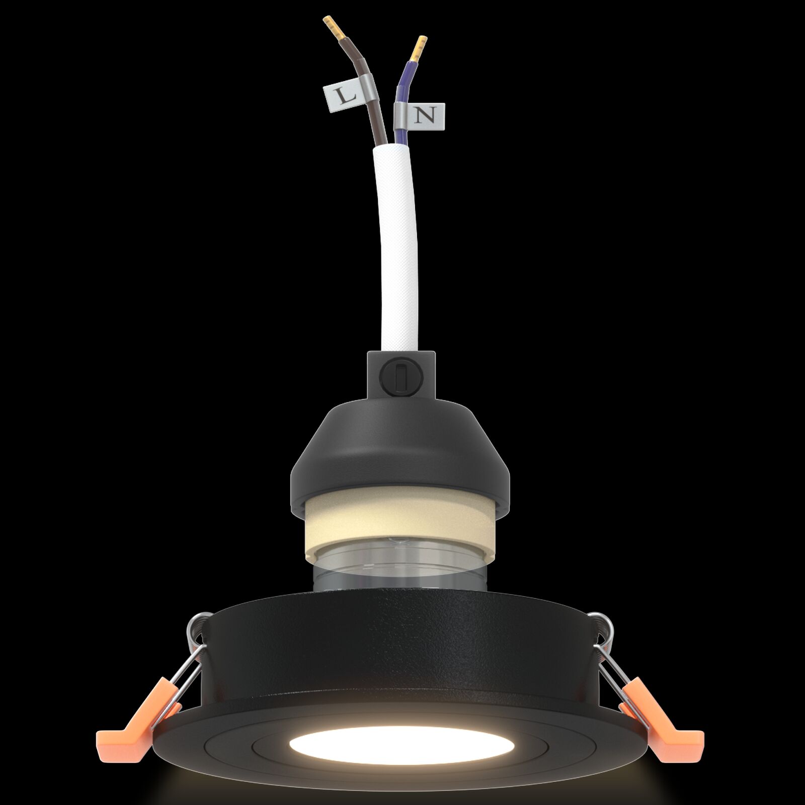 Belógó spotlámpák 6 db kerek gu10 fekete ø91 mm