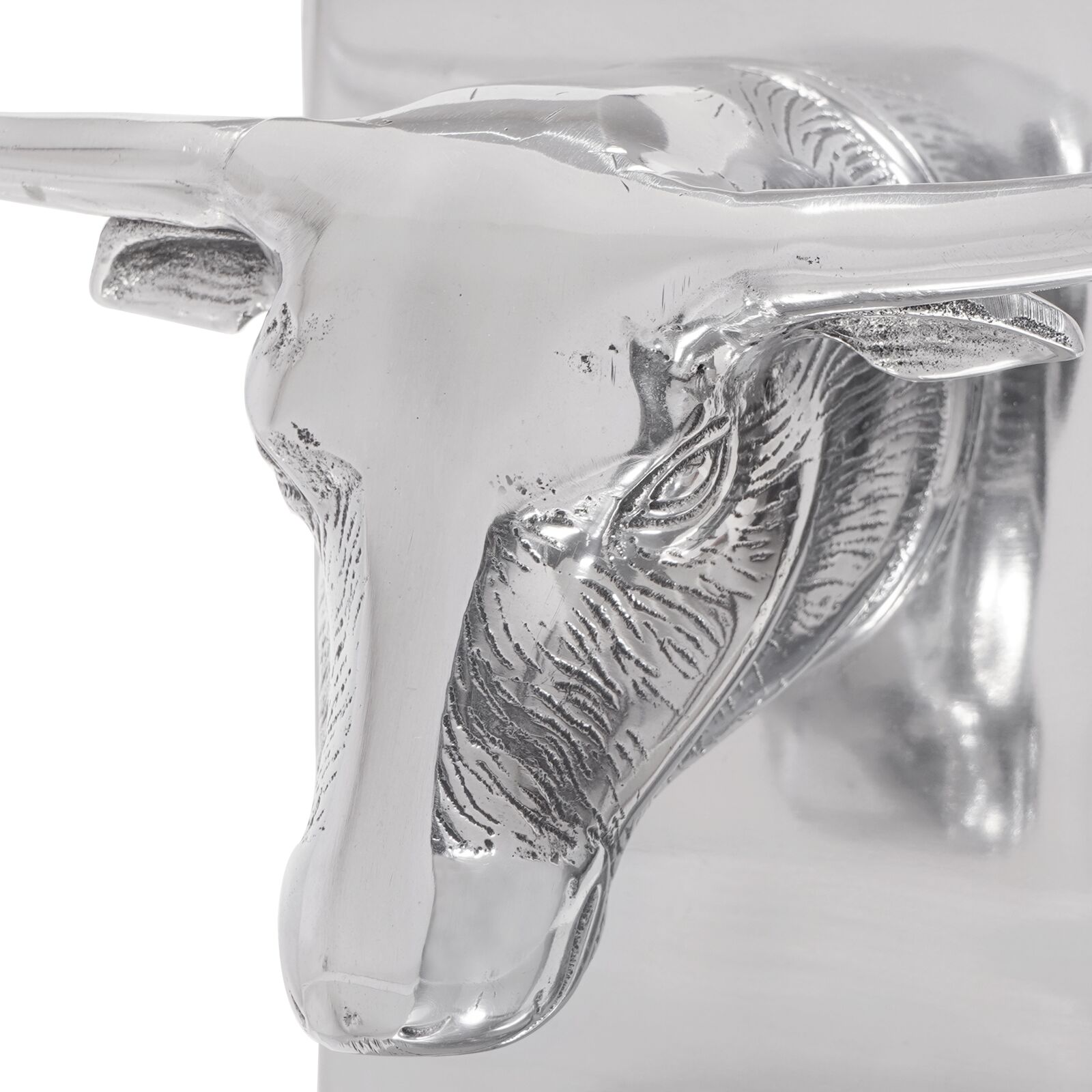 Könyvtámaszok 2 db ezüst 21,5x15,5x20 cm alumínium bika