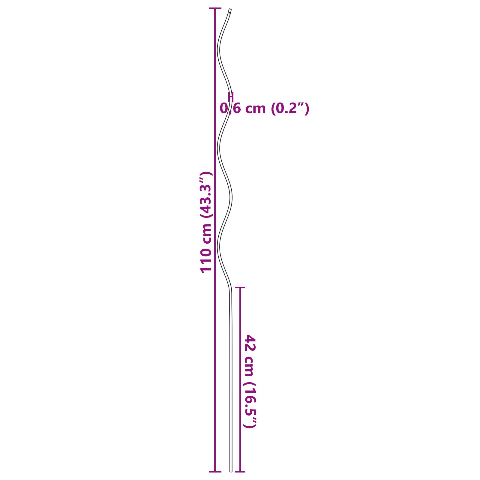 Spirális növénytámasz 50 db 110 cm acél