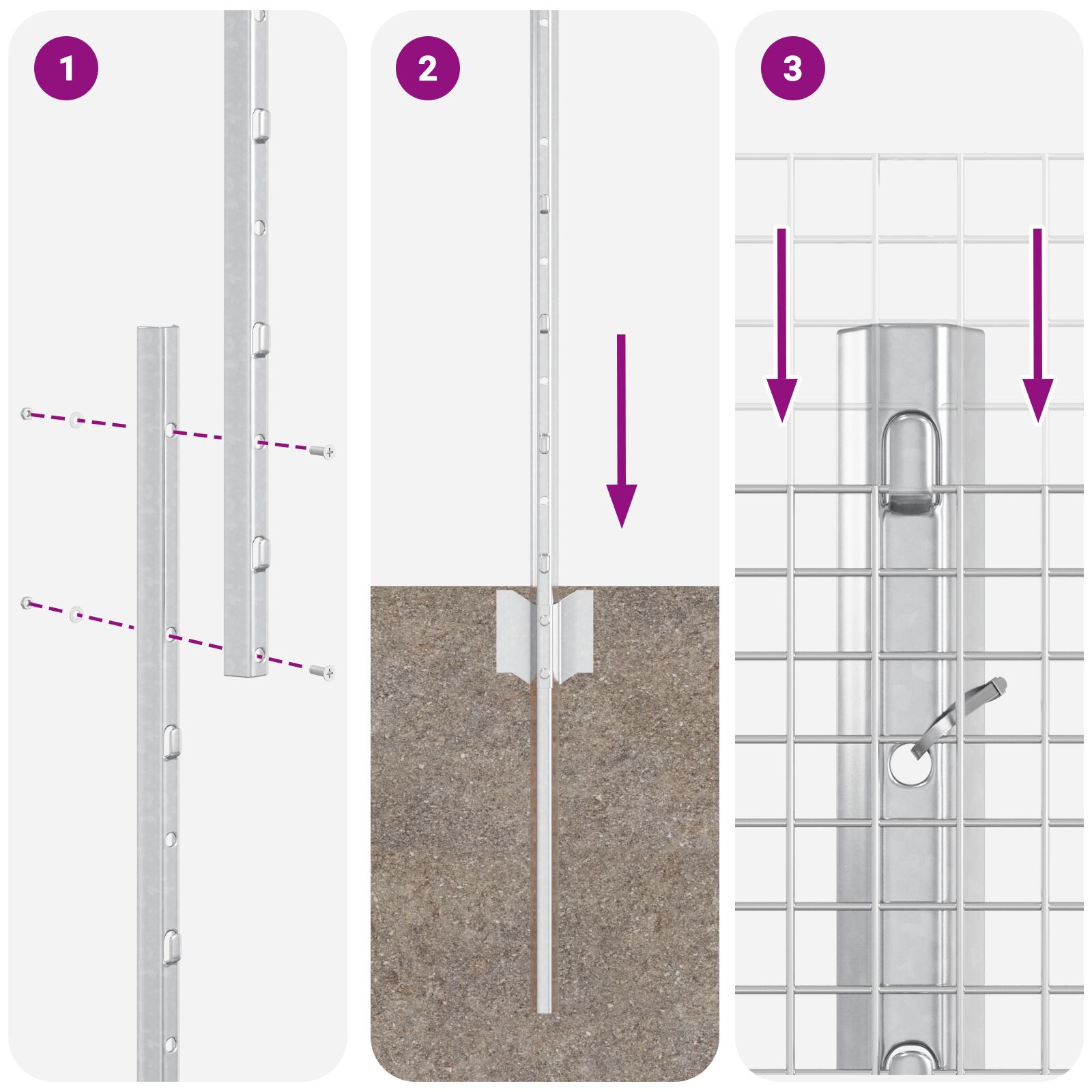 Csirke háló kerítés készlet  2 darabos szett horganyzott acél