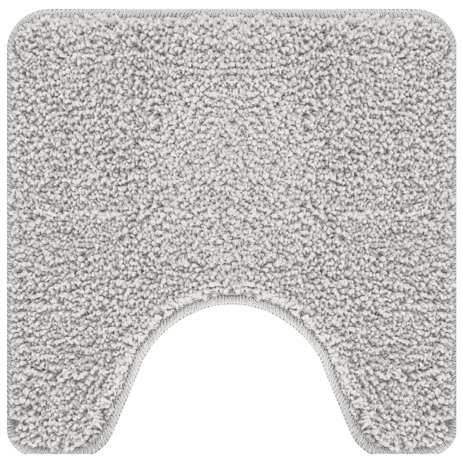 U-alakú fürdőszőnyeg szürke 50x50 cm poliészter csúszásmentes