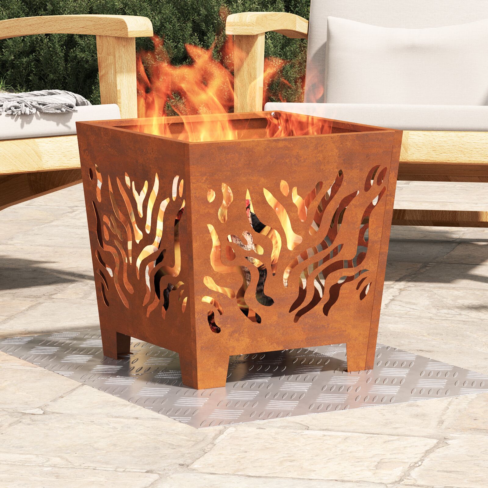 Alumínium rácsos lapok 2 db csúszásmentes 60x40 cm