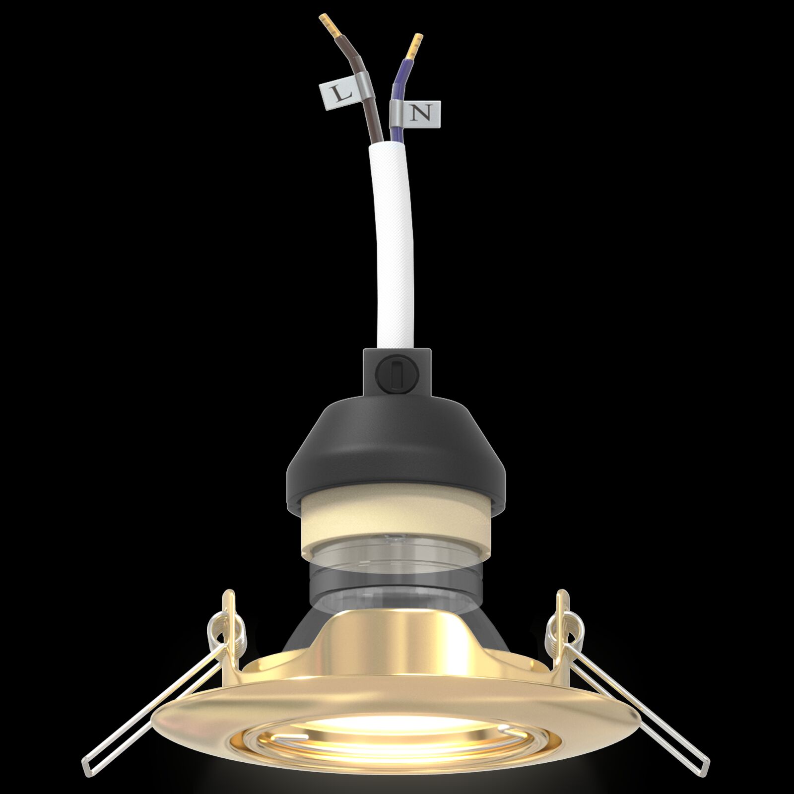 Beépített spotlámpák 24 db kerek gu10 arany ø90 mm acél