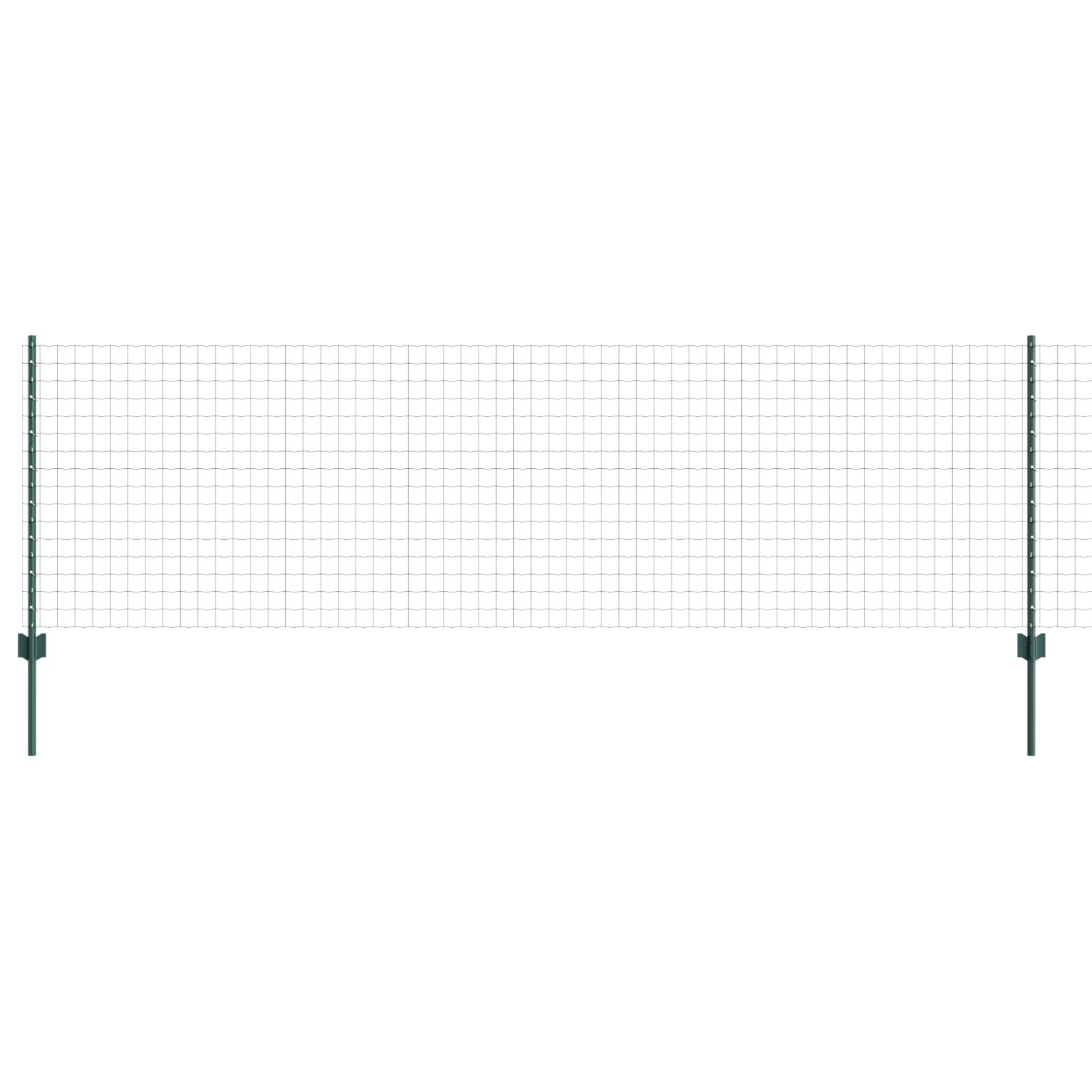 Európai kerítés 5 u oszloppal zöld 0.8x10 m acél