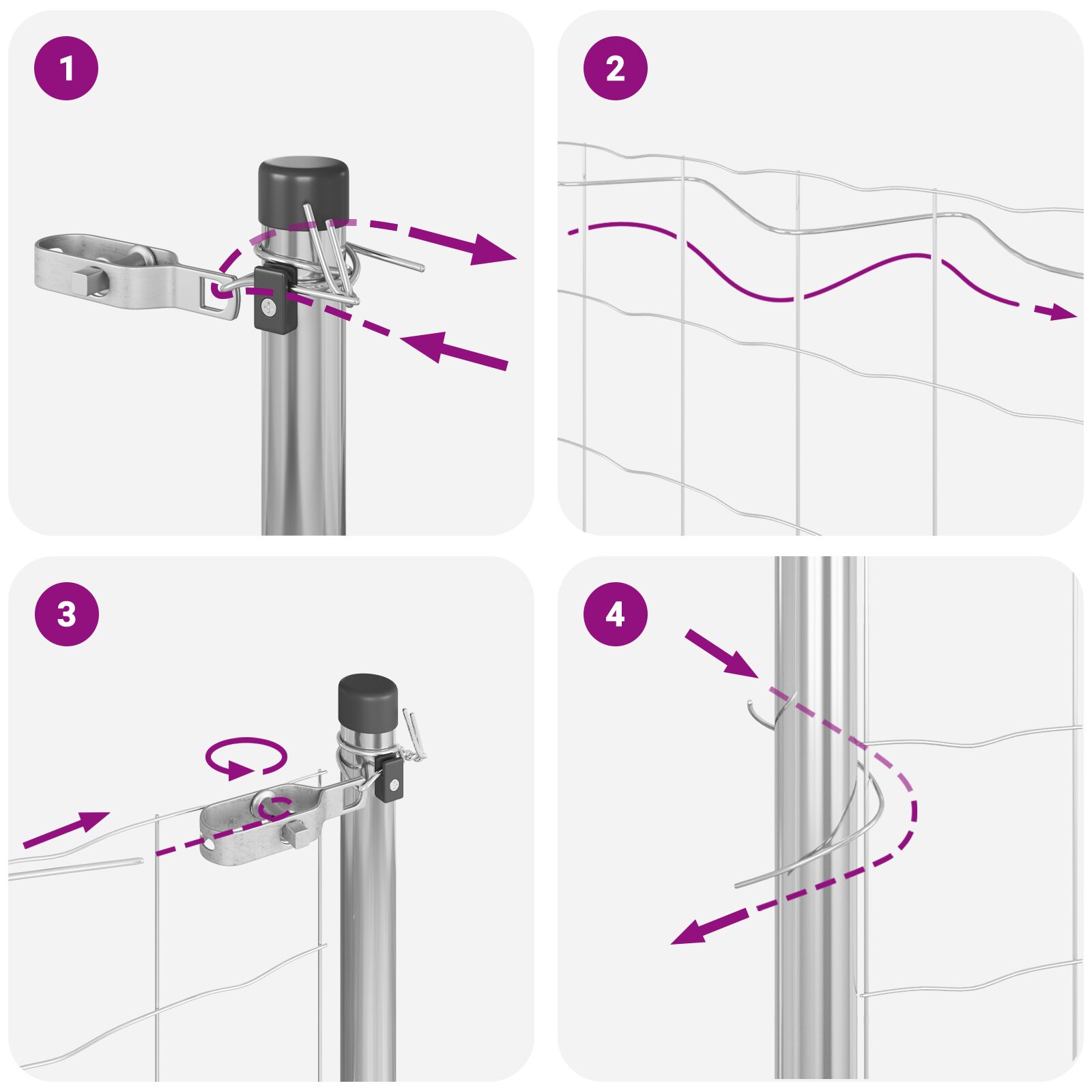 Hegesztett huzal kerítés 13 oszloppal 1,5x50 m horganyzott acélból