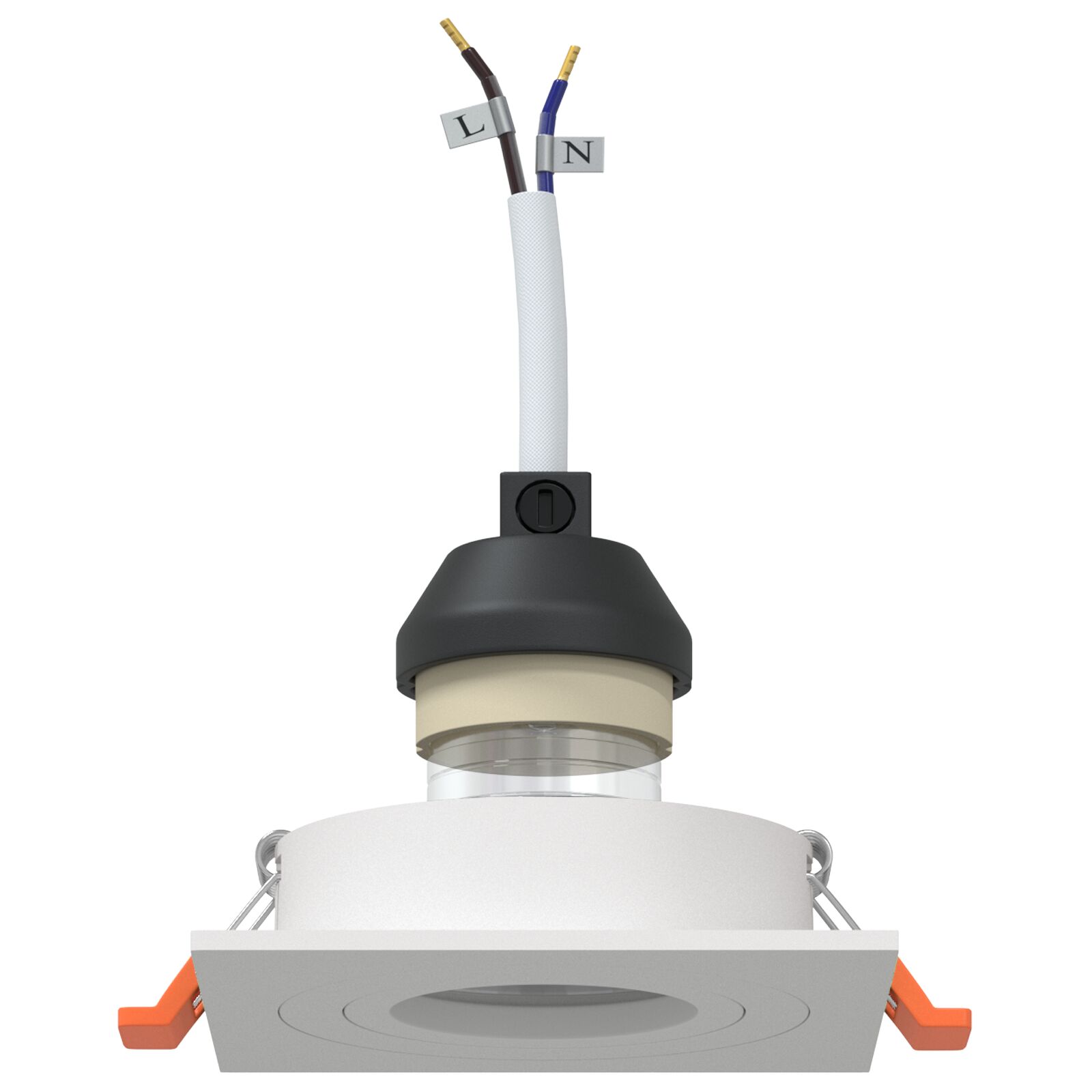 Beépített reflektorok 12 db négyzet gu10 fehér 91x91 mm