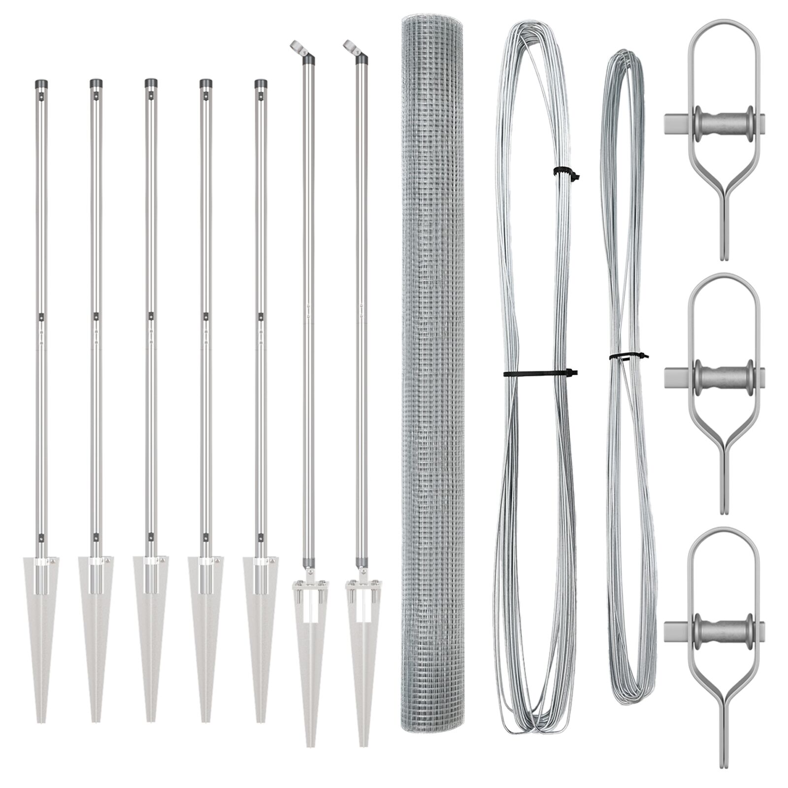 Horganyzott kábelkerítés 7 tüskeoszloppal 1.6x10 m