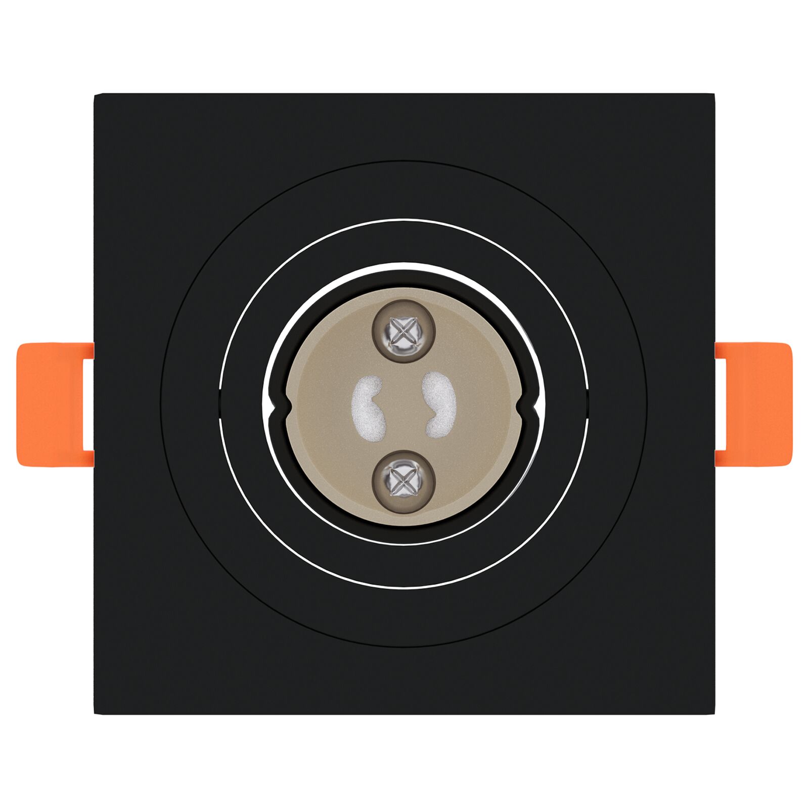 Beépített spotlámpák 6 db négyzetes gu10 fekete 91x91 mm