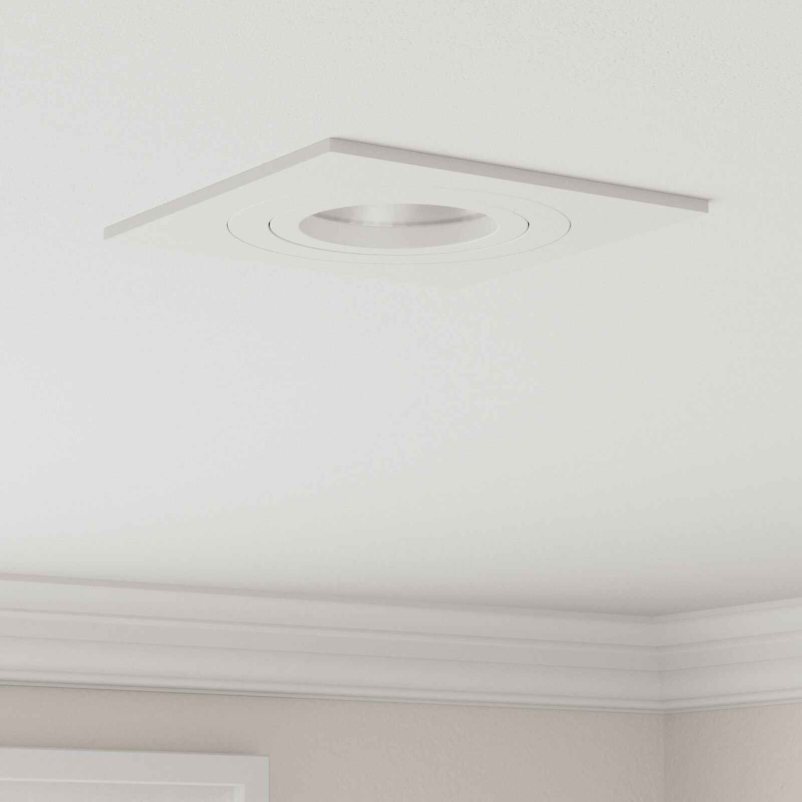 Beépített reflektorok 12 db négyzet gu10 fehér 91x91 mm