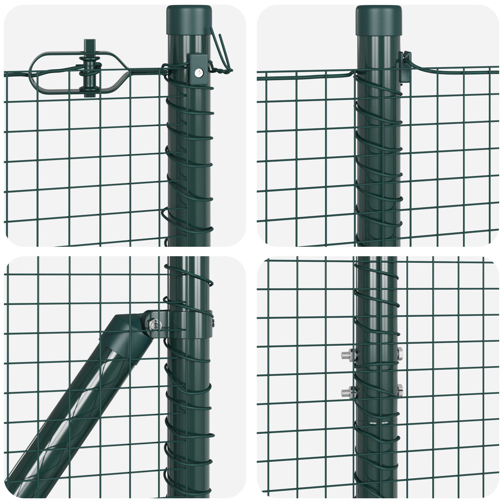 Hegesztett drótkerítés 13 cölöp zöld 1.4x25 m acél Hegesztett drótkerítés 13 cölöp zöld 1.4x25 m acél