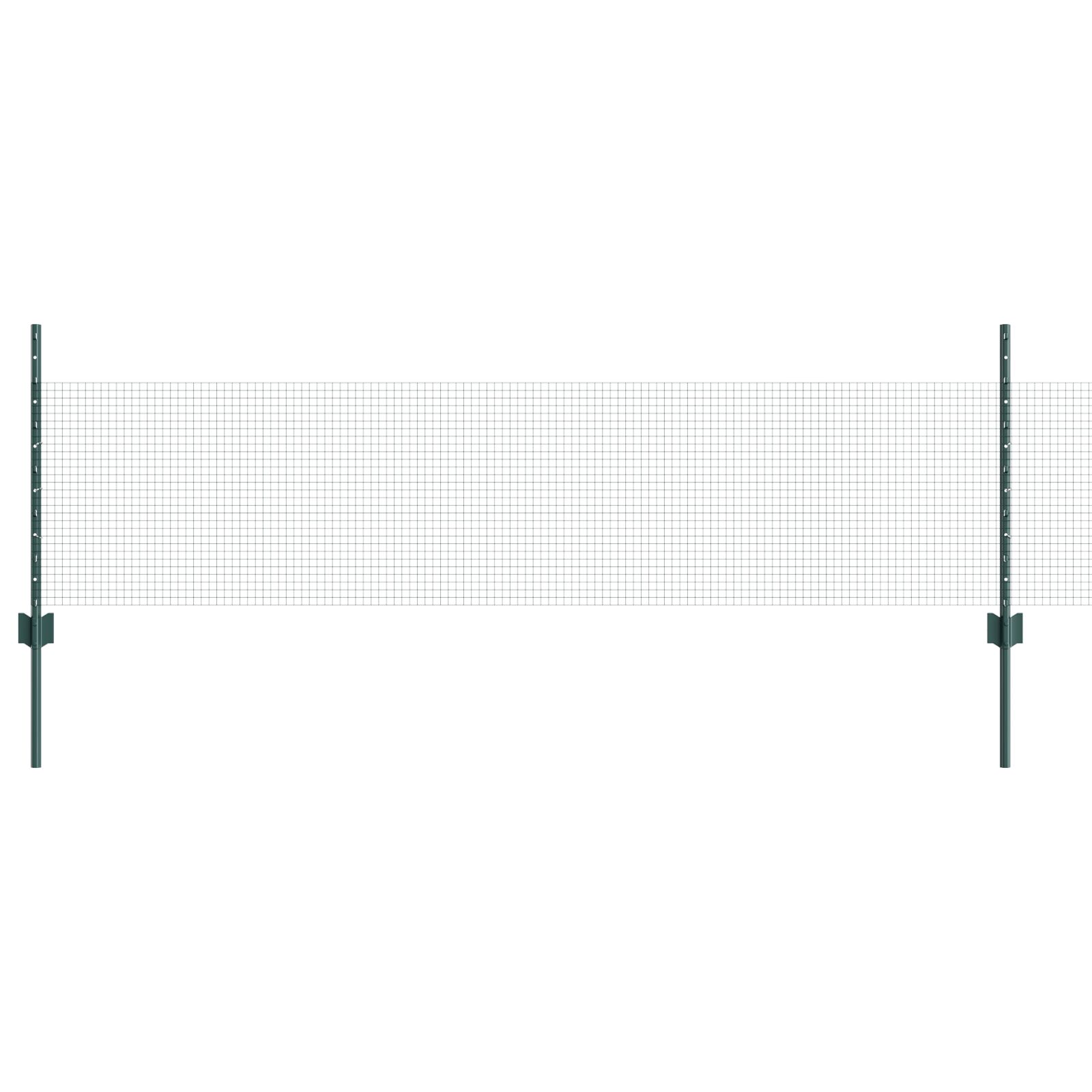 Tyúk kerítés készlet 2 db-os készlet zöld fém 10 x 0.5 m kerítés