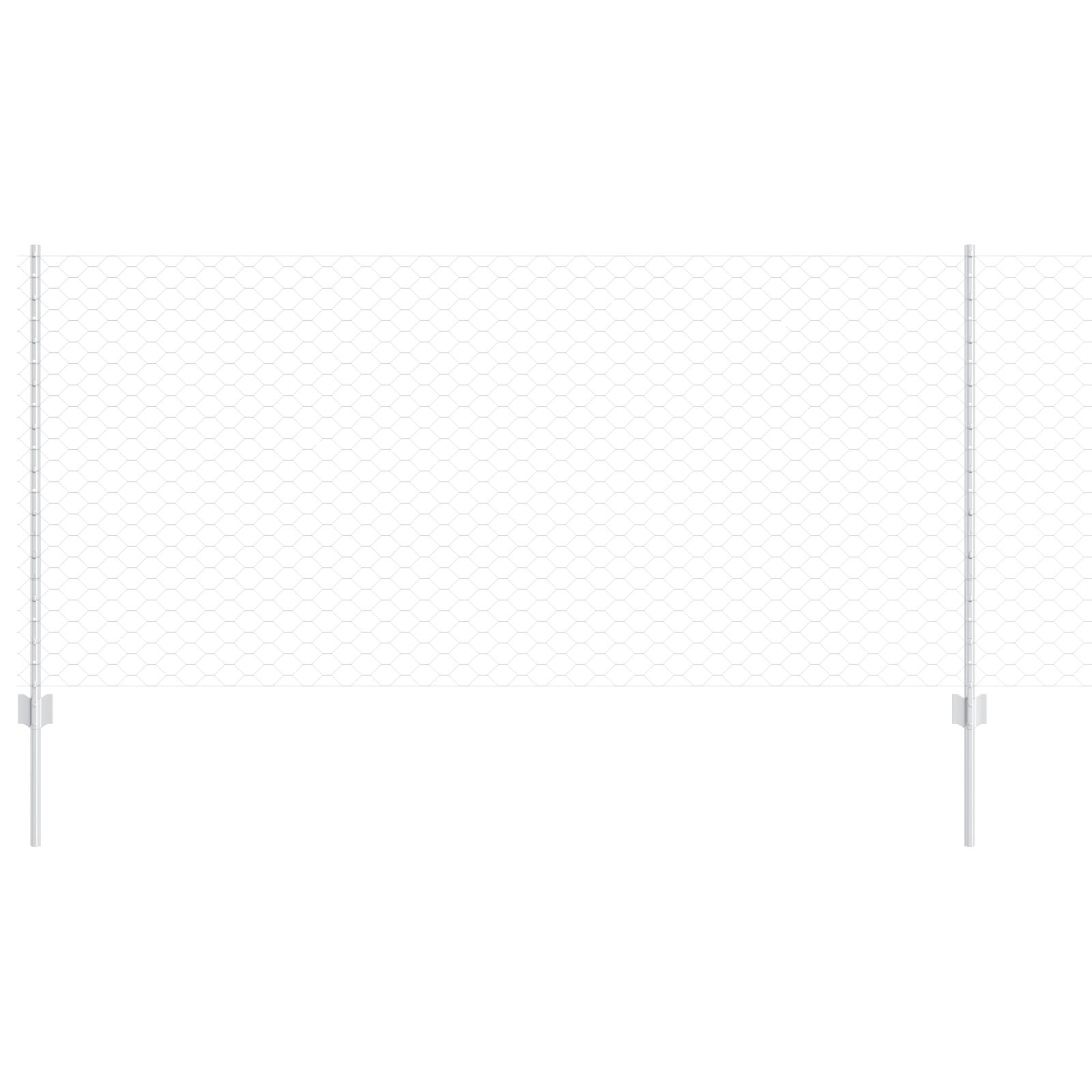 Kerítésoszlopok 22 db u-csatorna 100 cm horganyzott acél, hatszögletű kerítés 1x100 m horganyzott acél Kerítésoszlopok 22 db u-csatorna 100 cm horganyzott acél, hatszögletű kerítés 1x100 m horganyzott acél