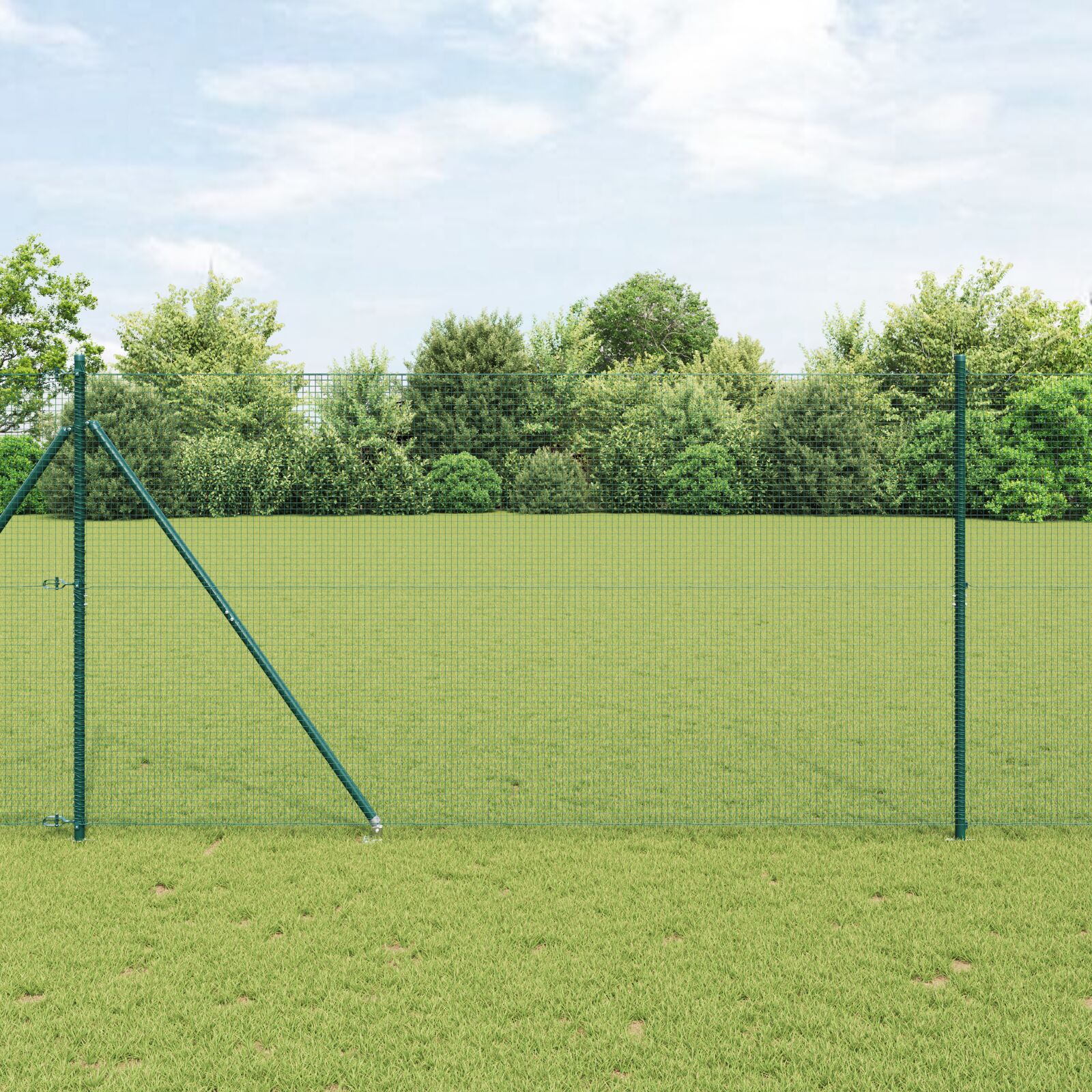 Hegesztett drótkerítés 13 cölöp zöld 1.4x25 m acél Hegesztett drótkerítés 13 cölöp zöld 1.4x25 m acél