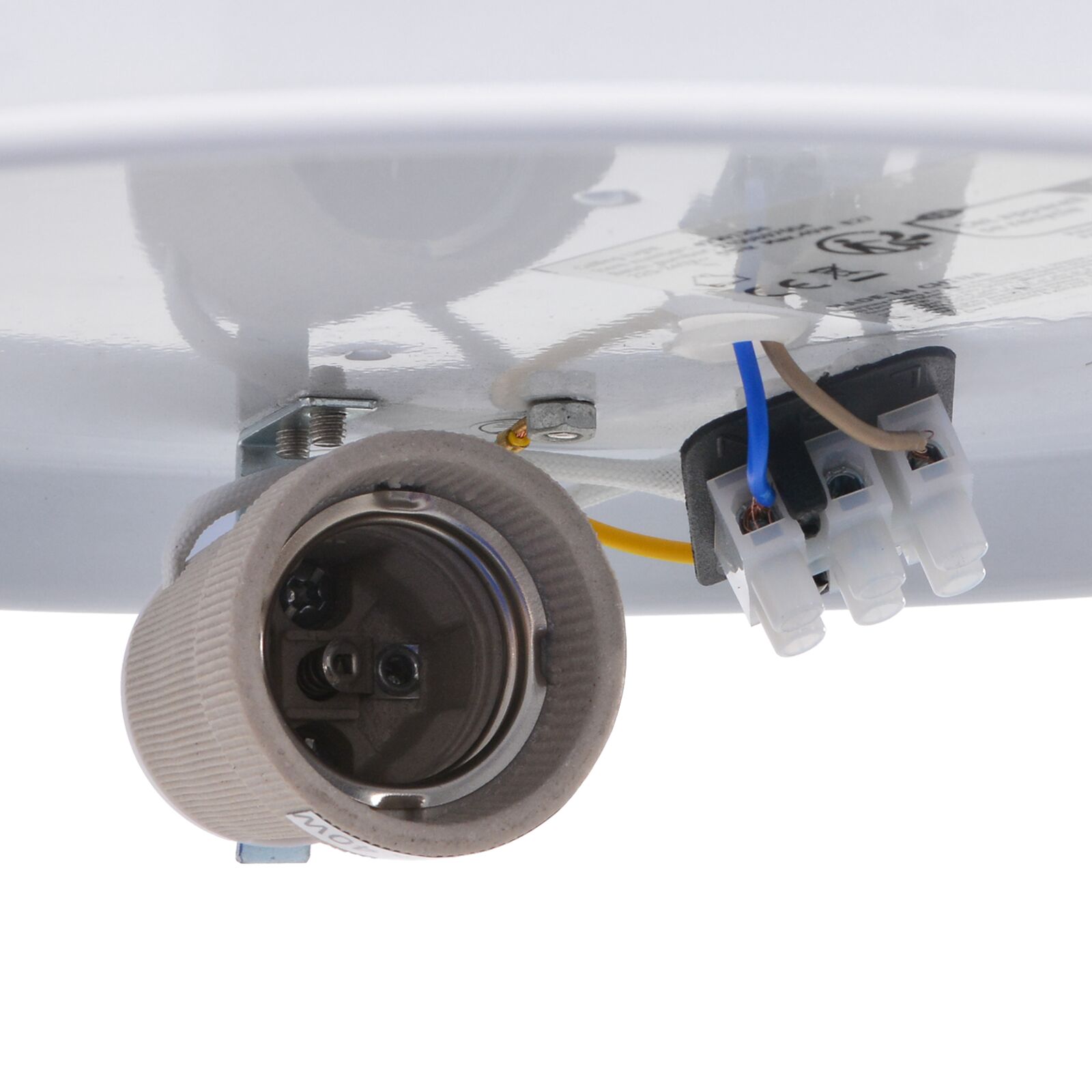 Mennyezeti lámpák flush mount szürke ø 38 cm szövet e27