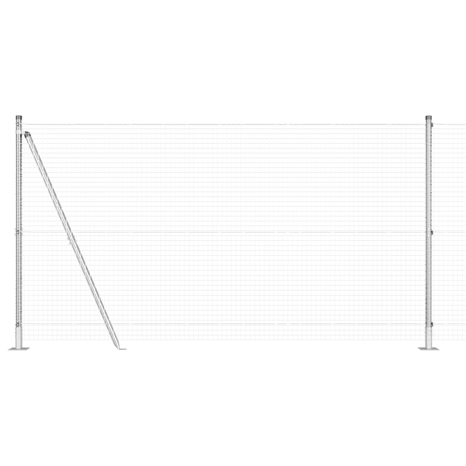 Hegesztett drótháló kerítés 13 peremelt oszloppal 1.2x25 m galvanizált acélból Hegesztett drótháló kerítés 13 peremelt oszloppal 1.2x25 m galvanizált acélból