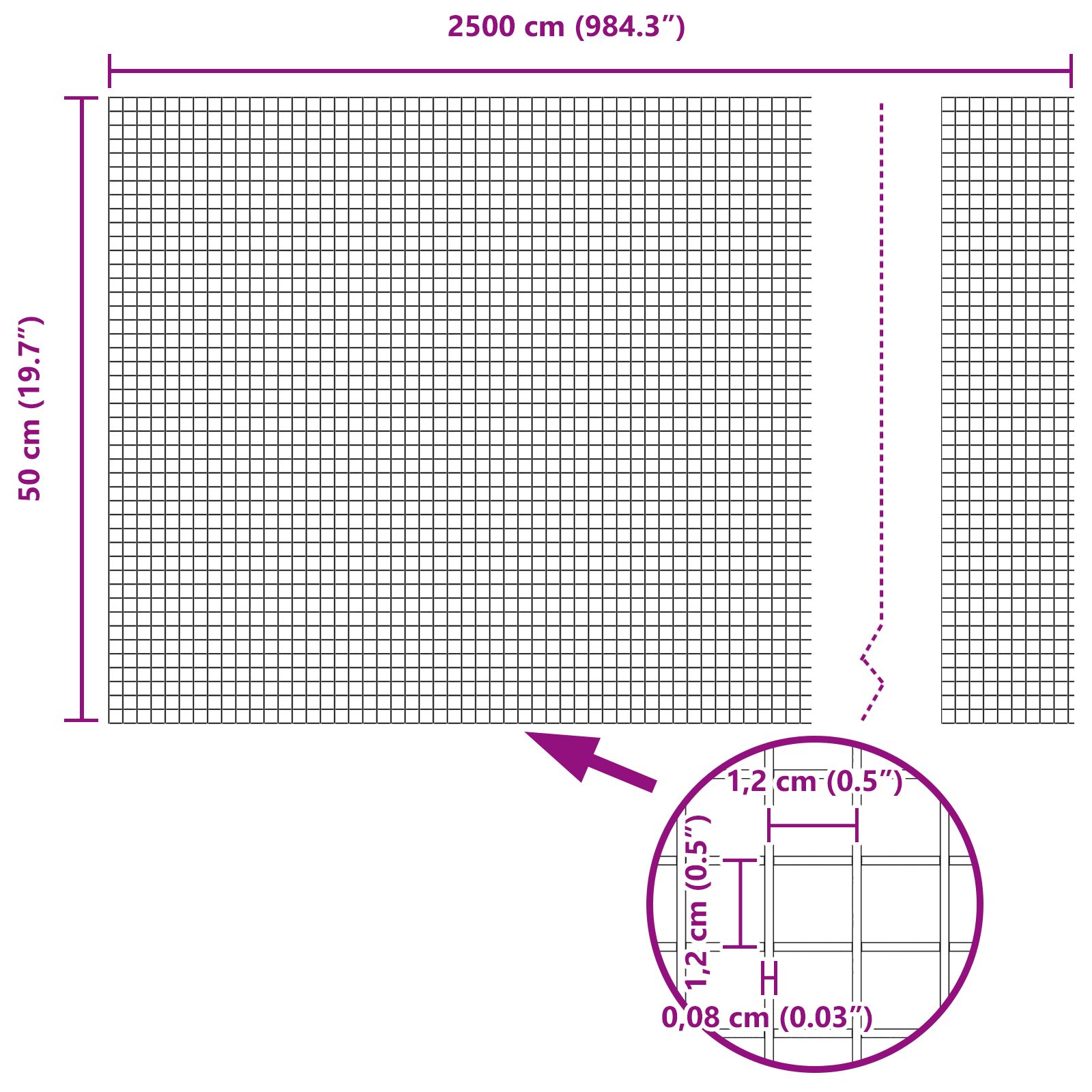 Csirkeháló kerítés szett 2 db szürke fém, műanyag 25 x 0.5 m