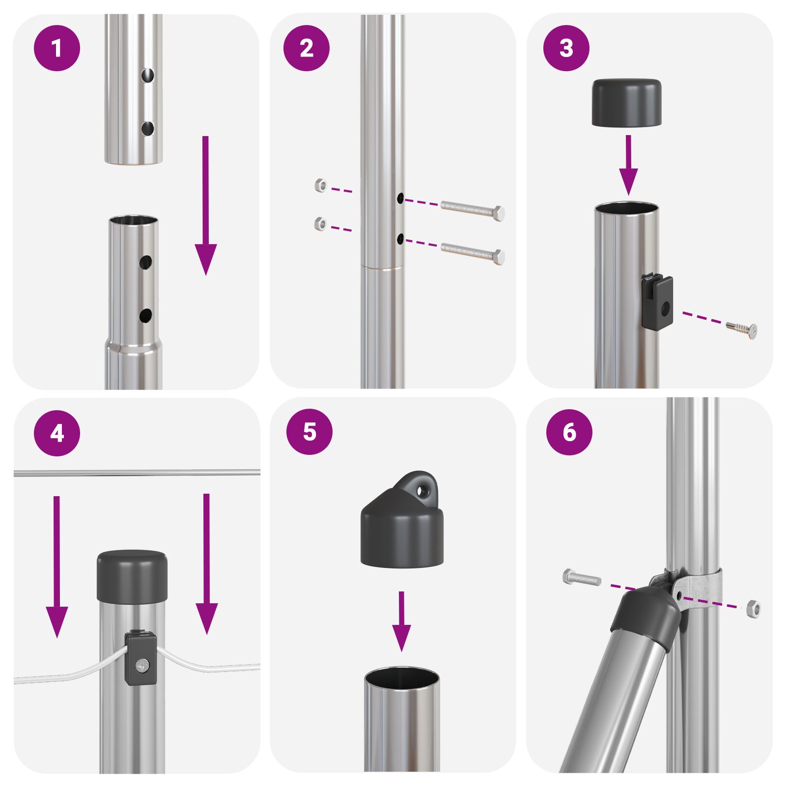 Hegesztett huzal kerítés 13 oszloppal 1,5x50 m horganyzott acélból