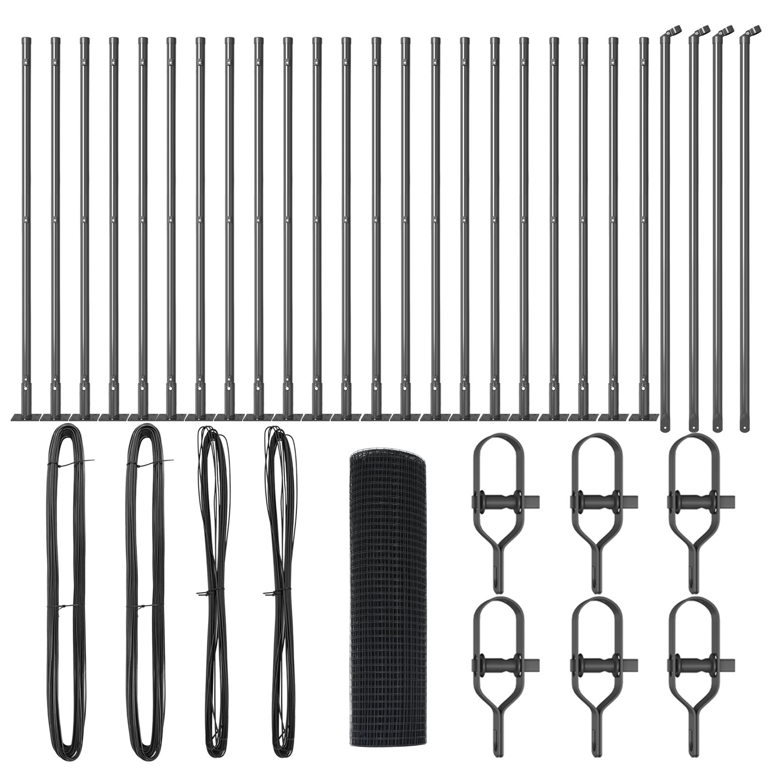 Horganyzott hálókerítés 13 flanged posts szürke 0.6x50 m acél