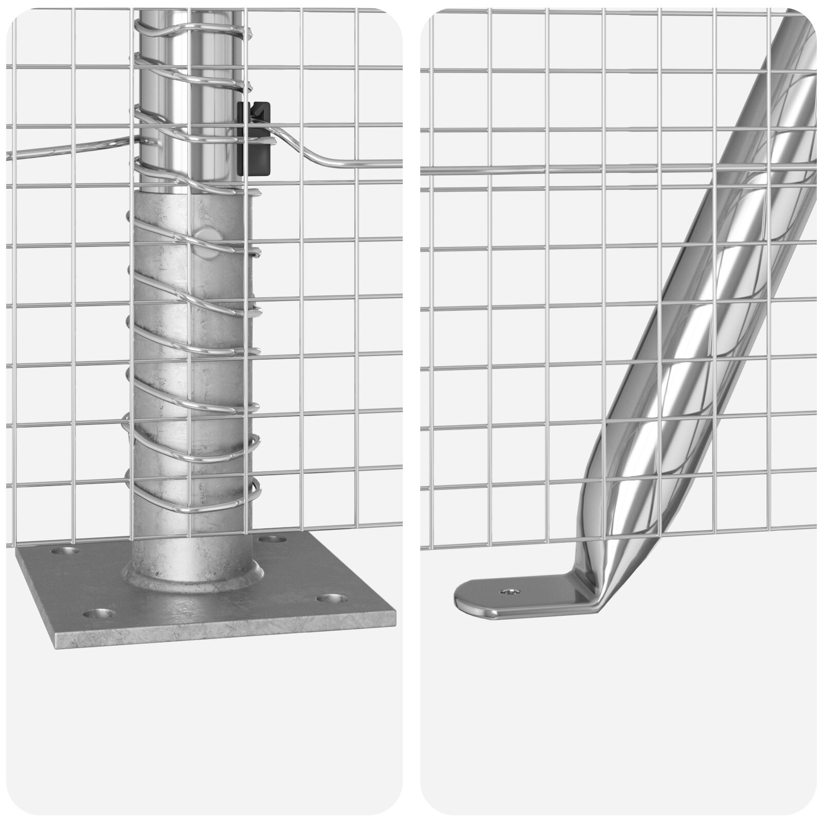 Horganyzott drótkerítés 13 flancos oszloppal 0.4x50 m