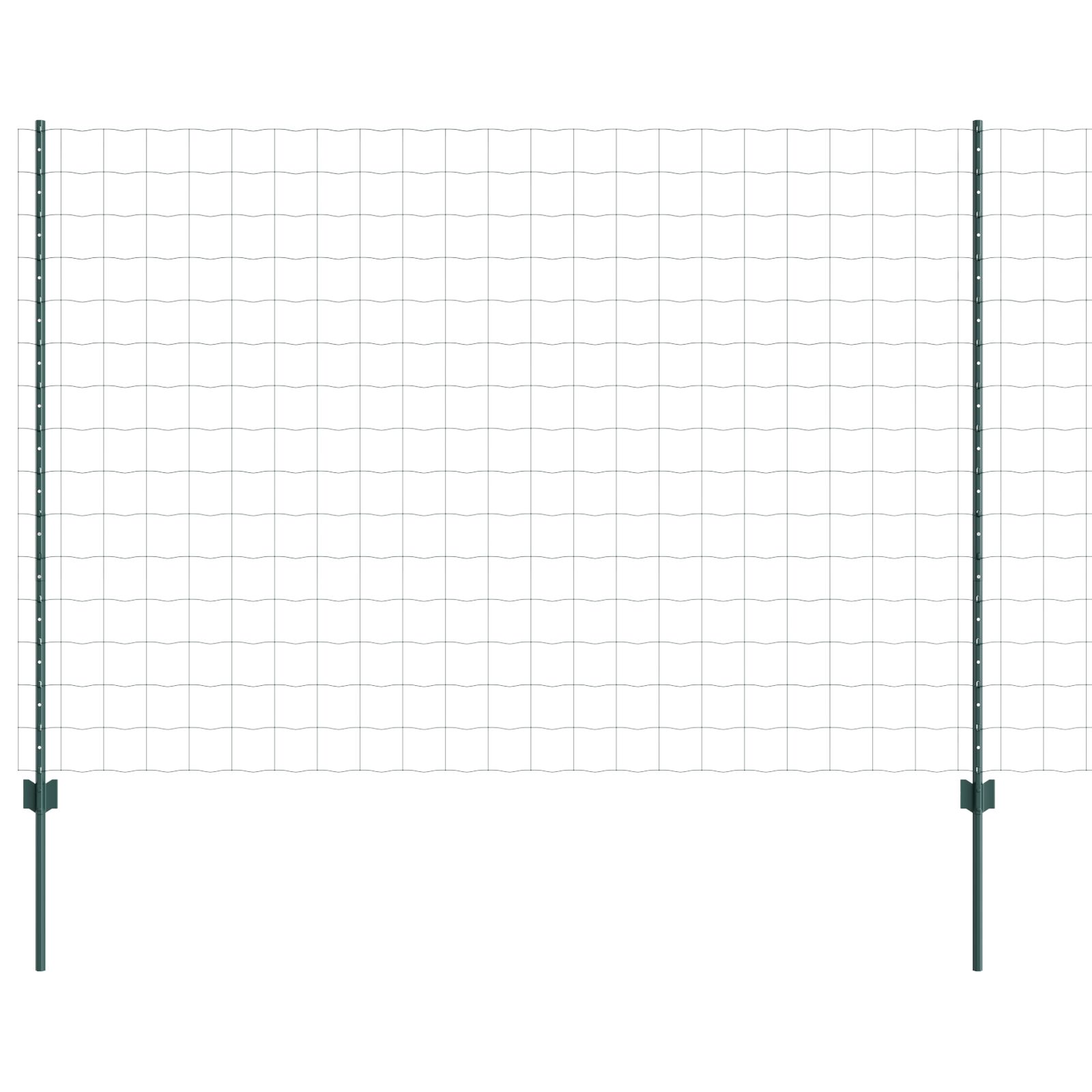 Euro kerítés szett 2 db zöld acél 10 x 1.6 m robosztus