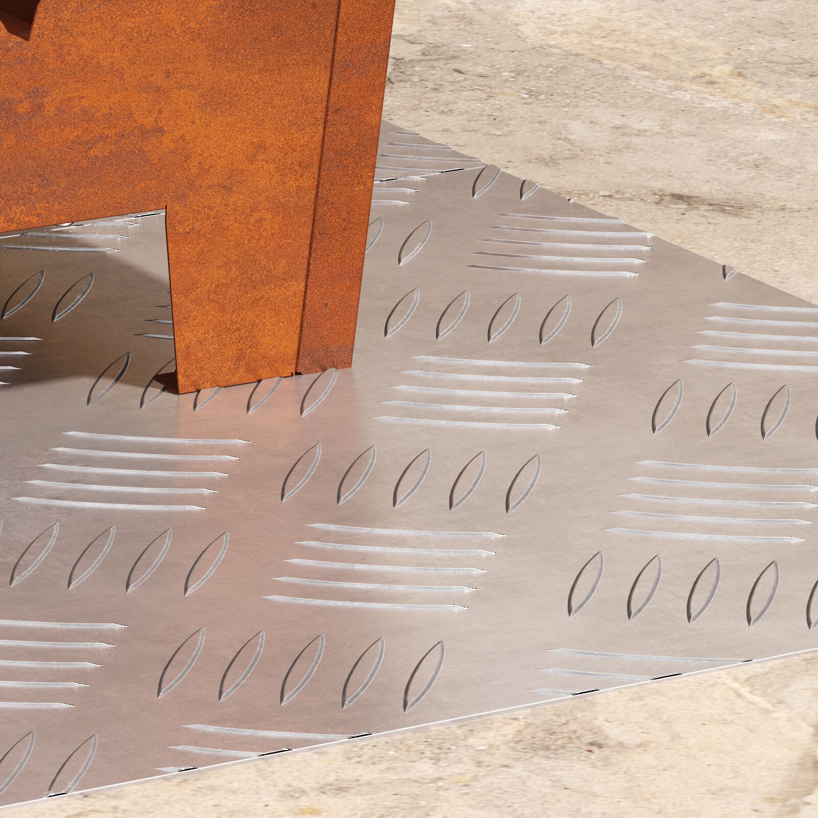 Alumínium rácsos lapok 2 db csúszásmentes 60x40 cm