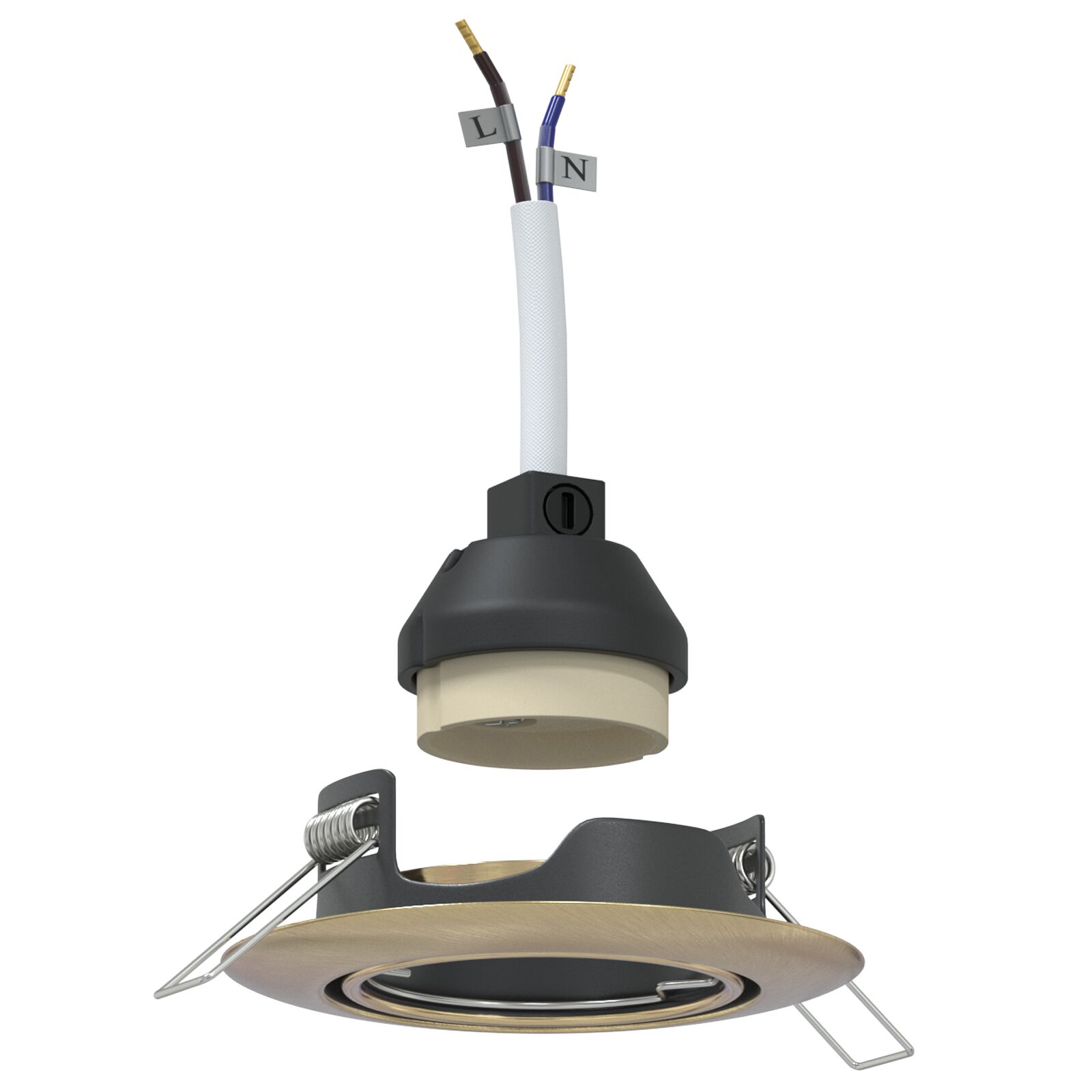 Lámpák 24 db sárgaréz 9 cm sárgaréz beépített lámpák kerek