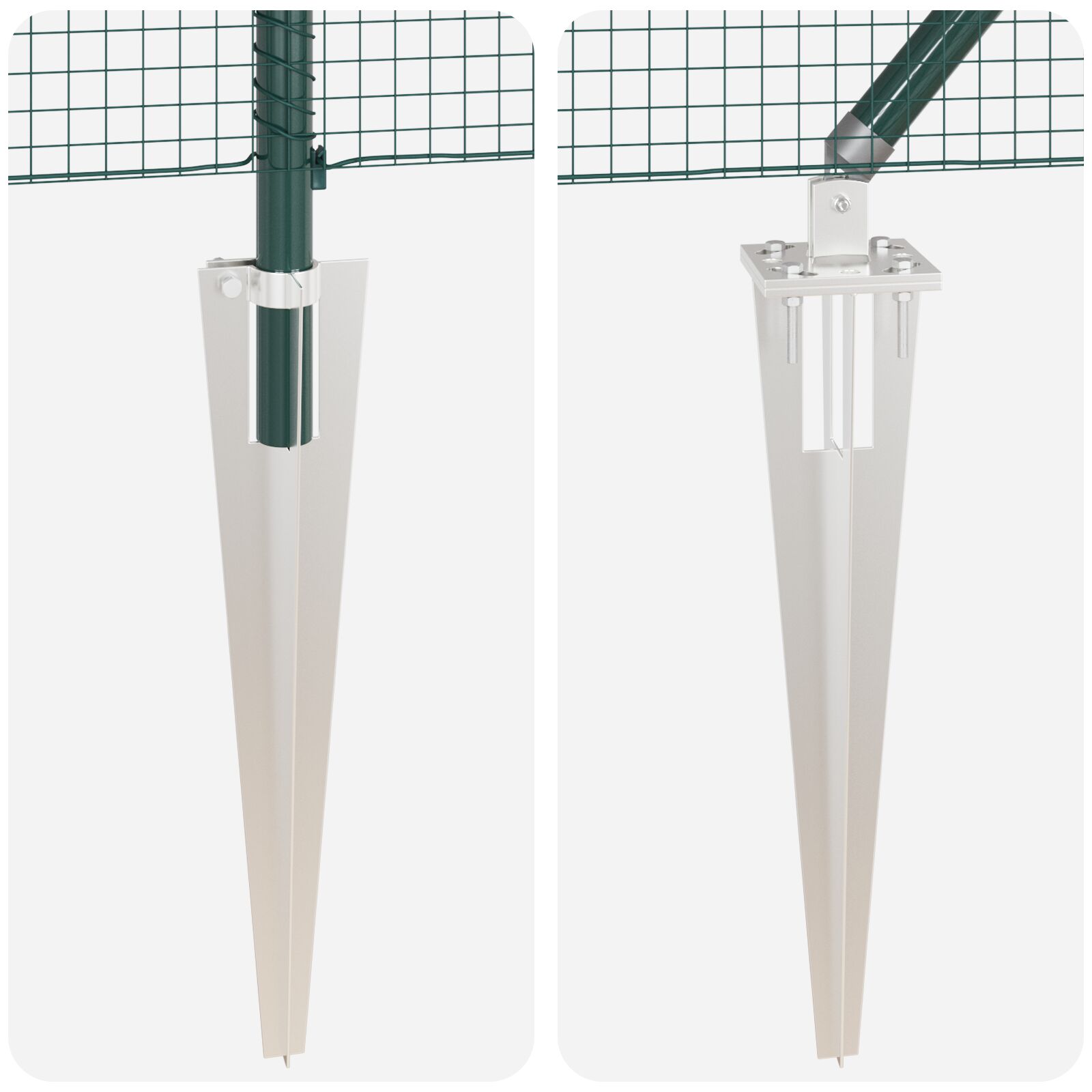 Hegesztett drótkerítés 7 cölöpös zöld 0.6x10 m acél