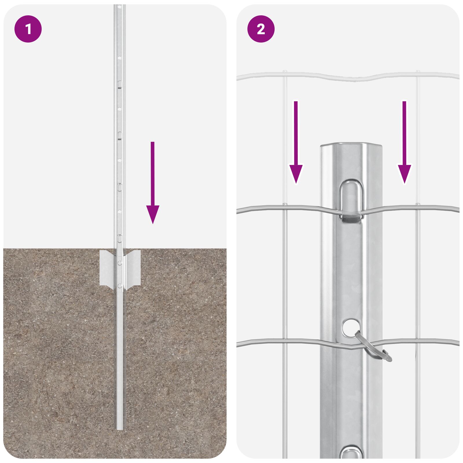 Európai kerítés készlet két elem horganyzott acél 10 x 0.6 m