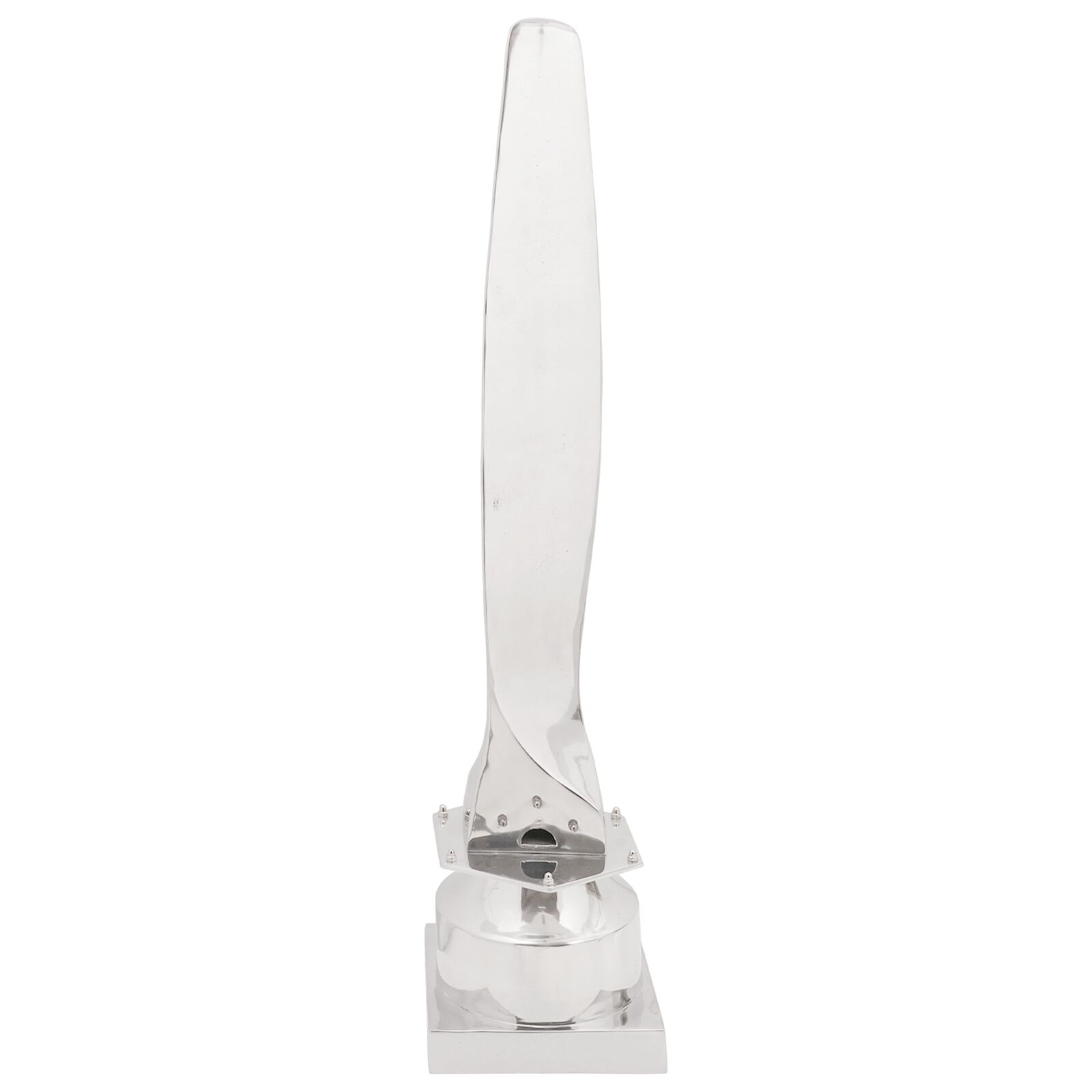 Szobor ezüst 26x26x110 cm alumínium fél hajópropeller