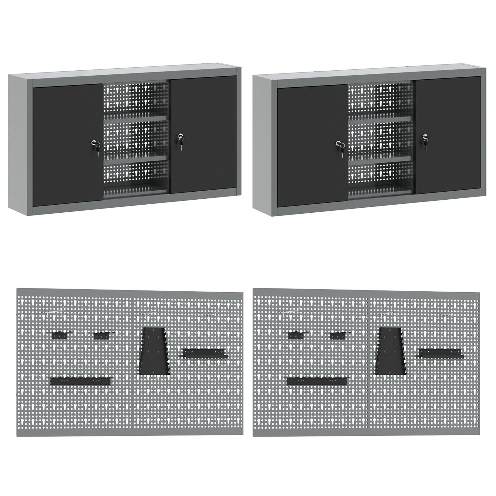 10 darabos munkapad készlet fekete acél