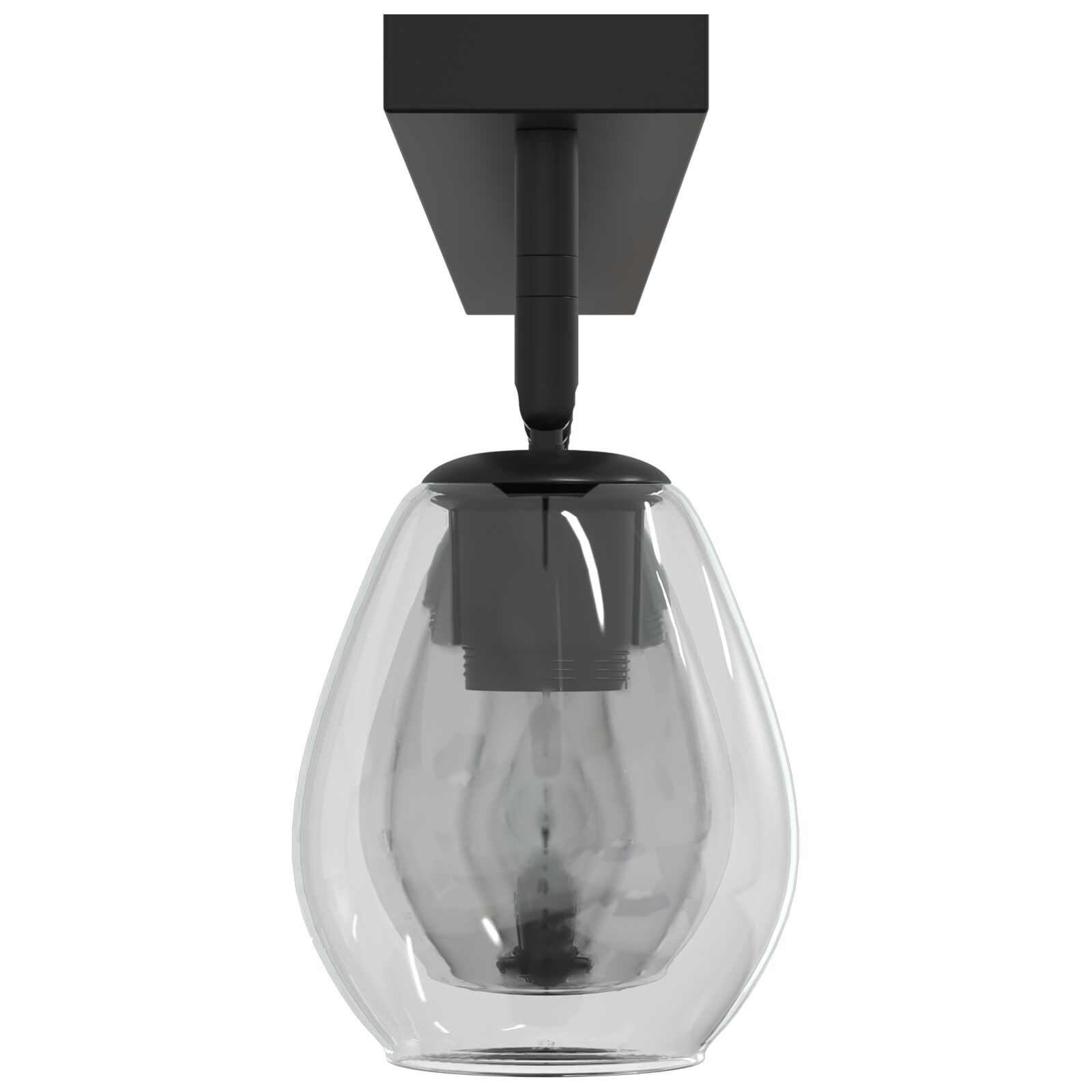 Állítható üveglámpás mennyezeti lámpa antracit e27