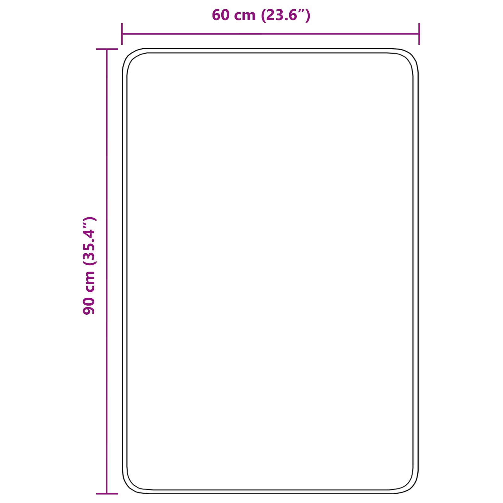 Fürdőszobai szőnyeg négyszögletes narancssárga 60x90 cm poliészter csúszásmentes