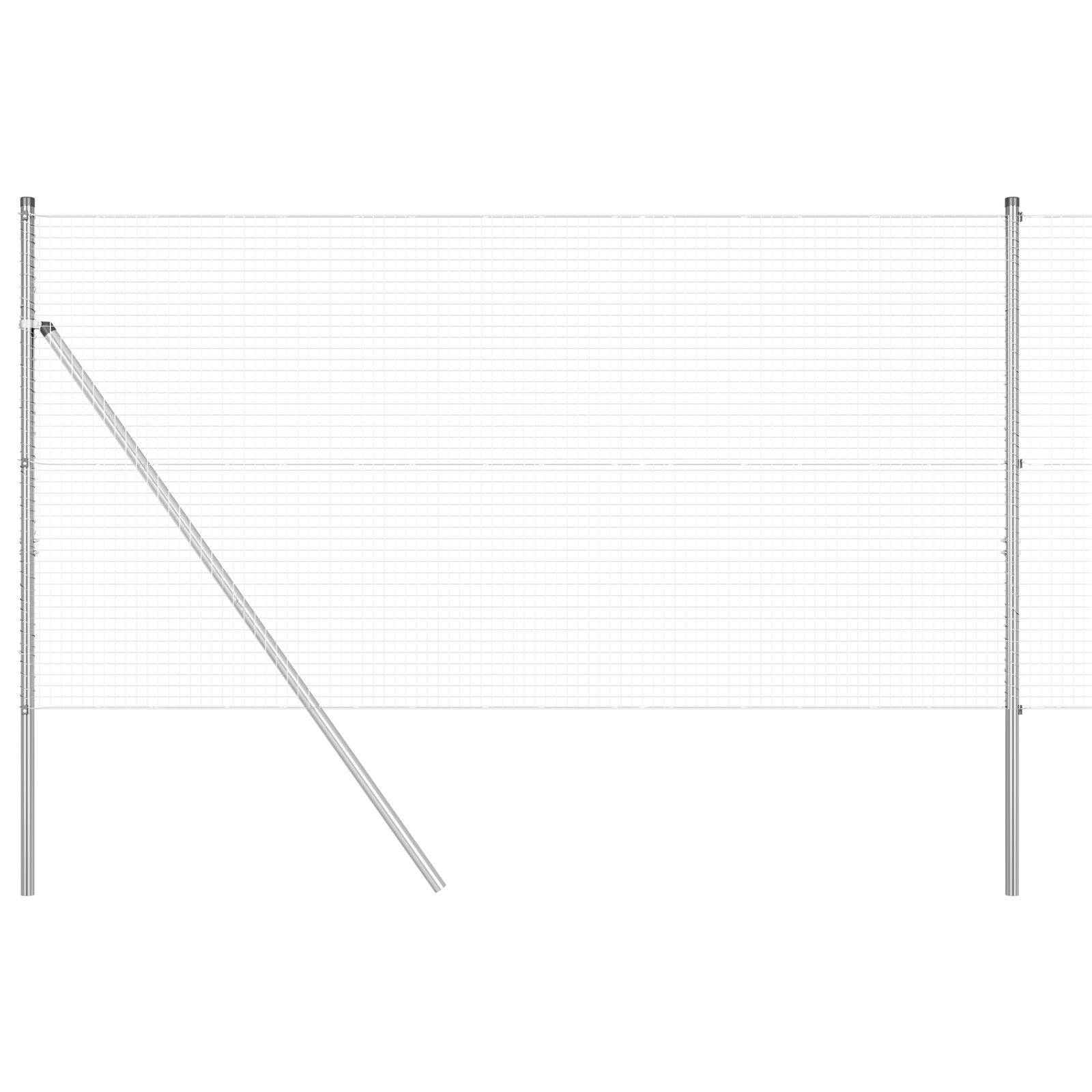 25 m kerítésoszlop készlet 2 db horganyzott acél