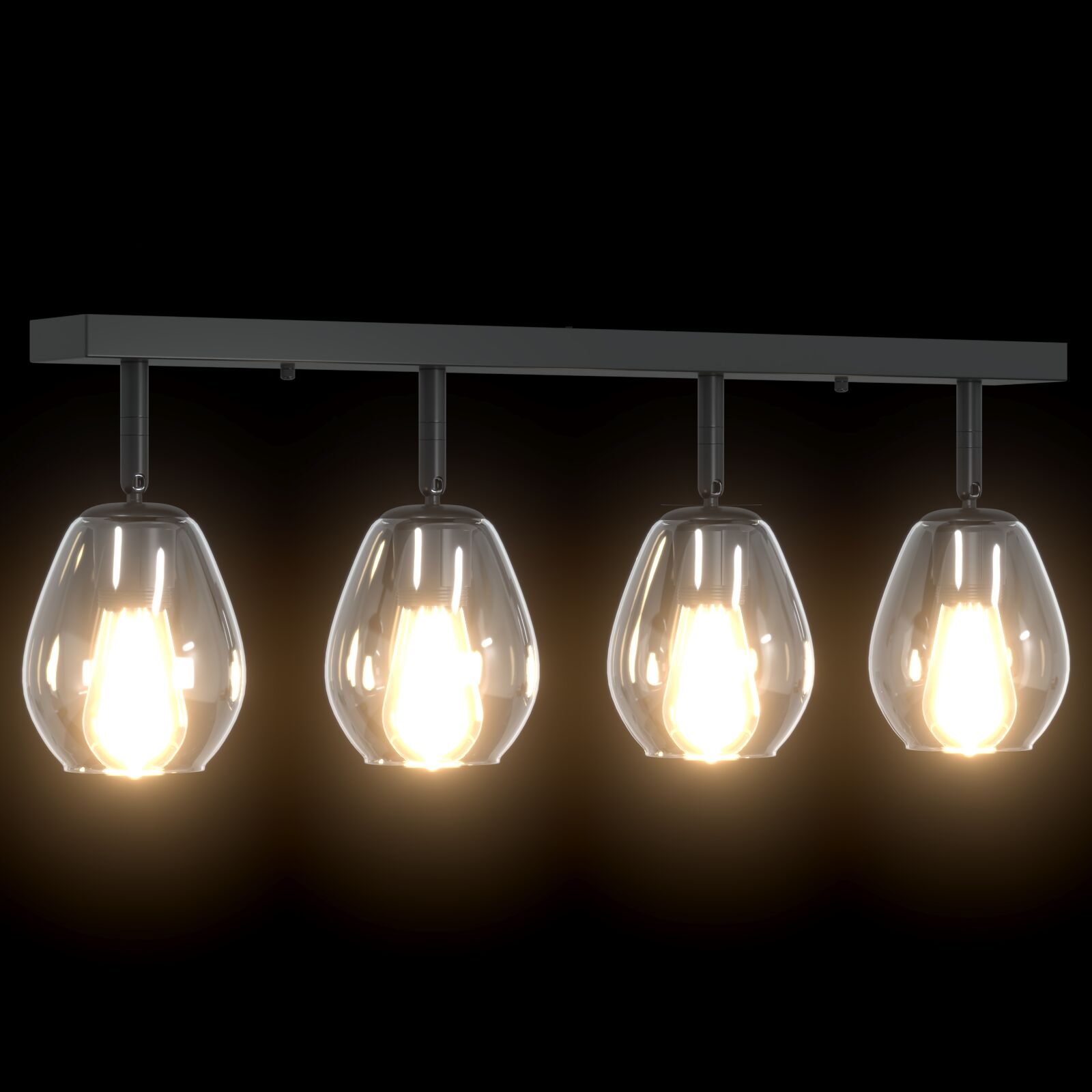 Mennyezeti világítás állítható üveg lámpabúrával antracit e27