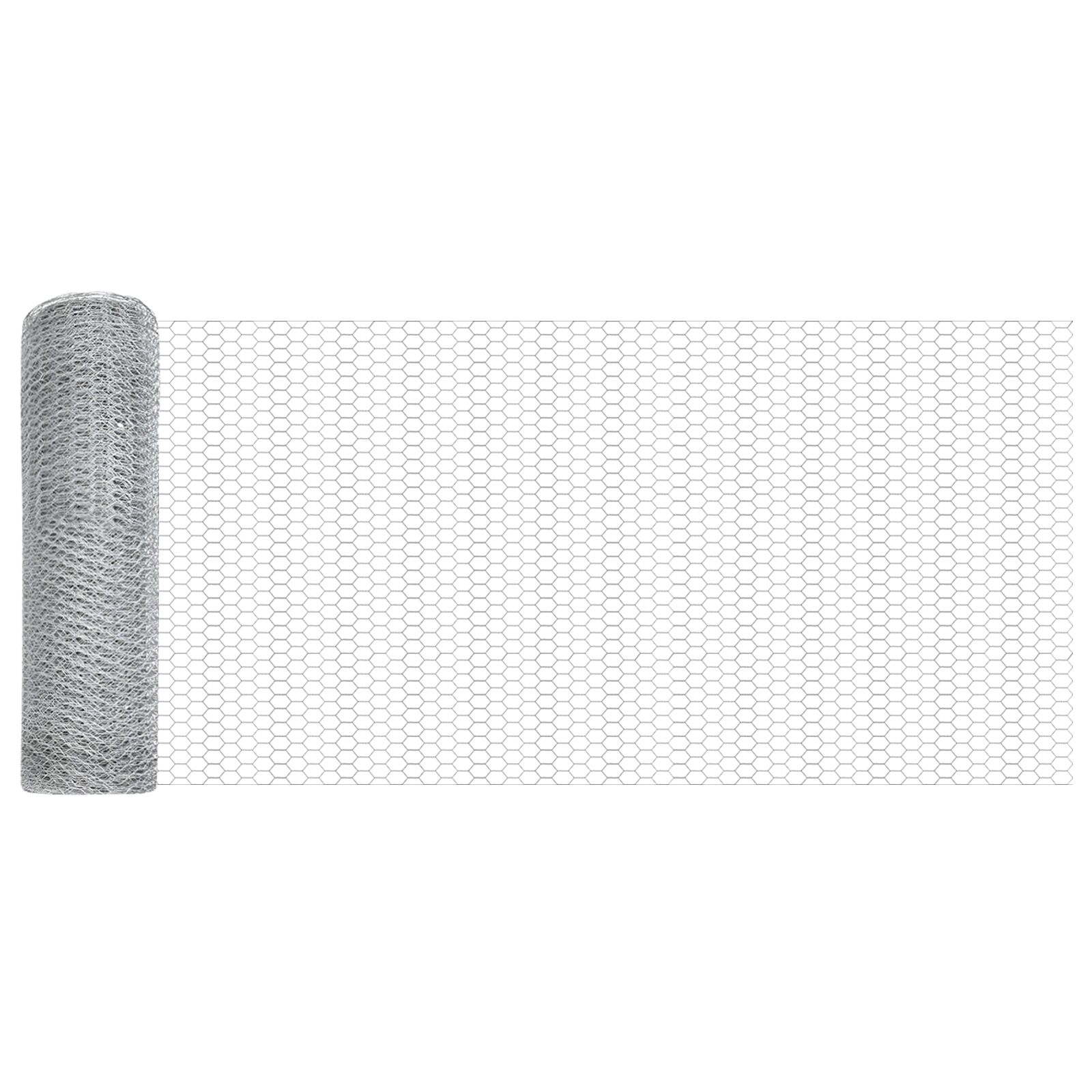 Kerítésoszlopok 11 db u-csatorna 60 cm horganyzott acél, hatszögletű kerítés 0.6x50 m horganyzott acél