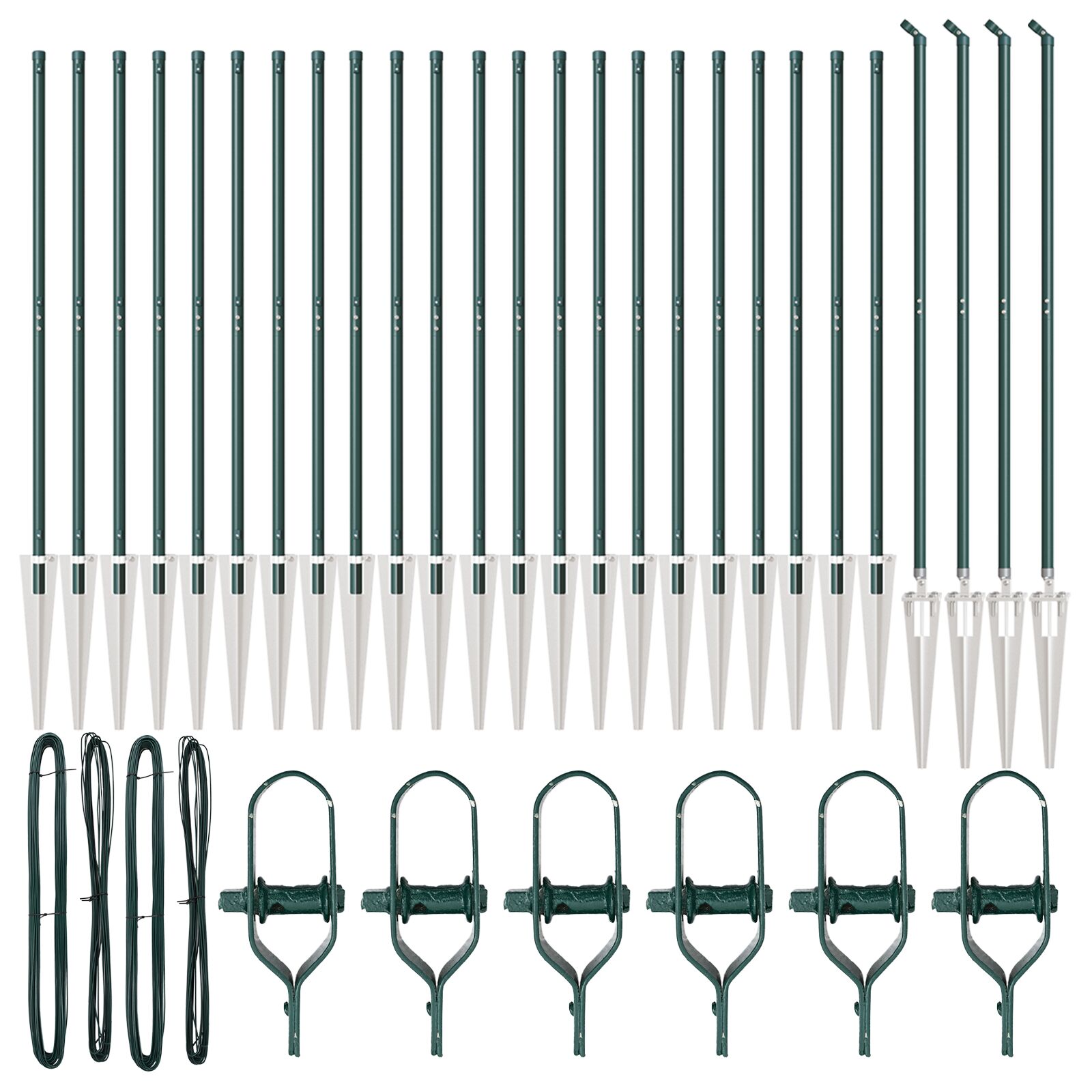 Fémkerítés oszlopok spike-kal 26 db ø32 mm 170 cm galvanizált acél